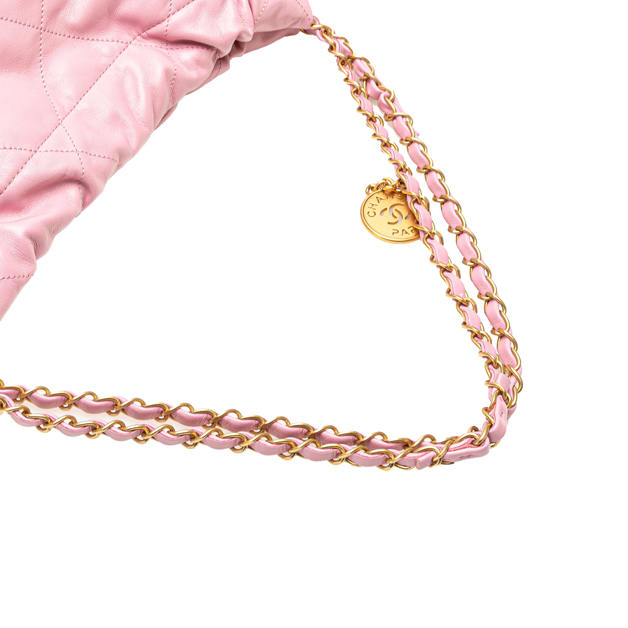 Chanel Small Quilted Shiny Calfskin 22 Handbag - image 12
