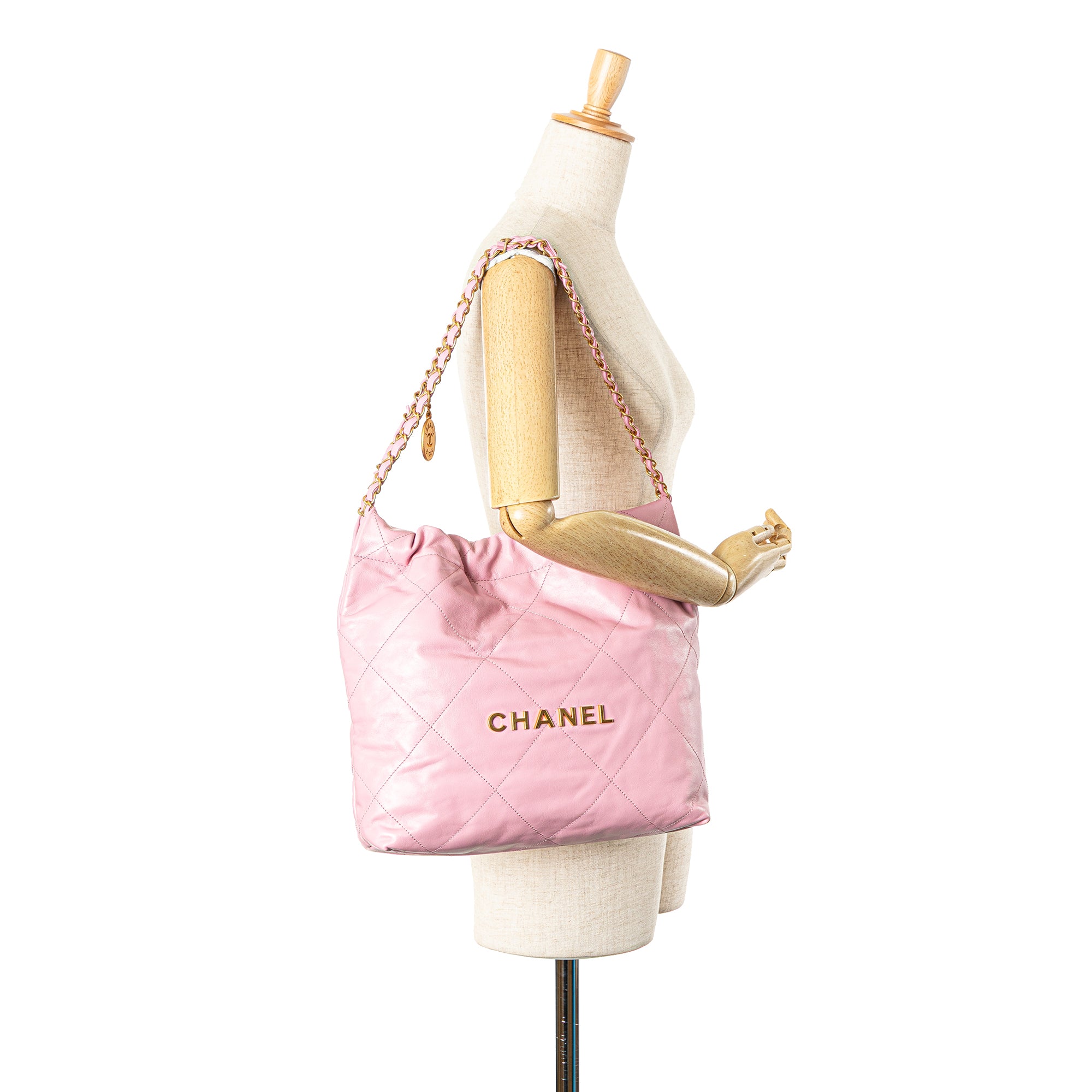 Chanel Small Quilted Shiny Calfskin 22 Handbag - image 13