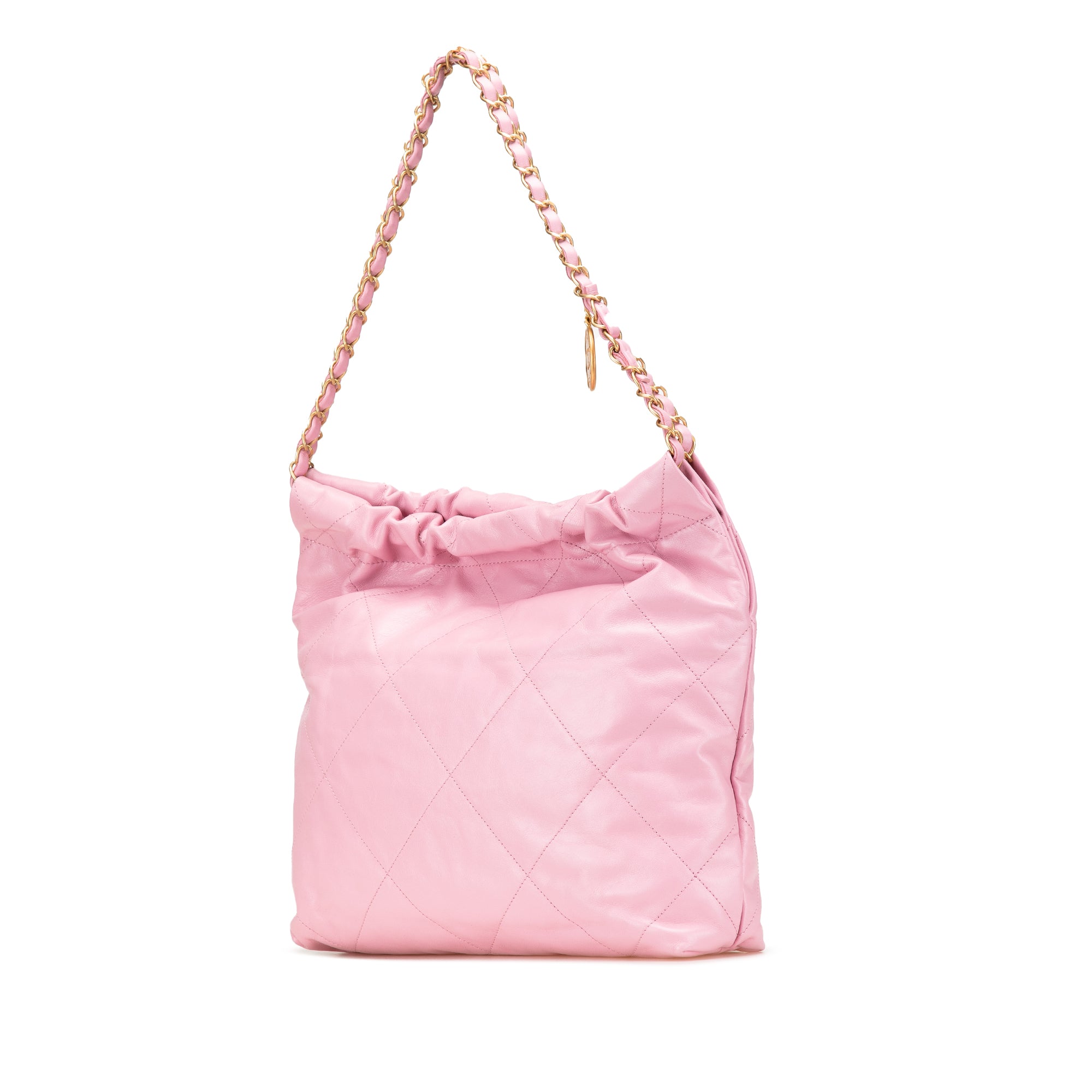 Chanel Small Quilted Shiny Calfskin 22 Handbag - image 2