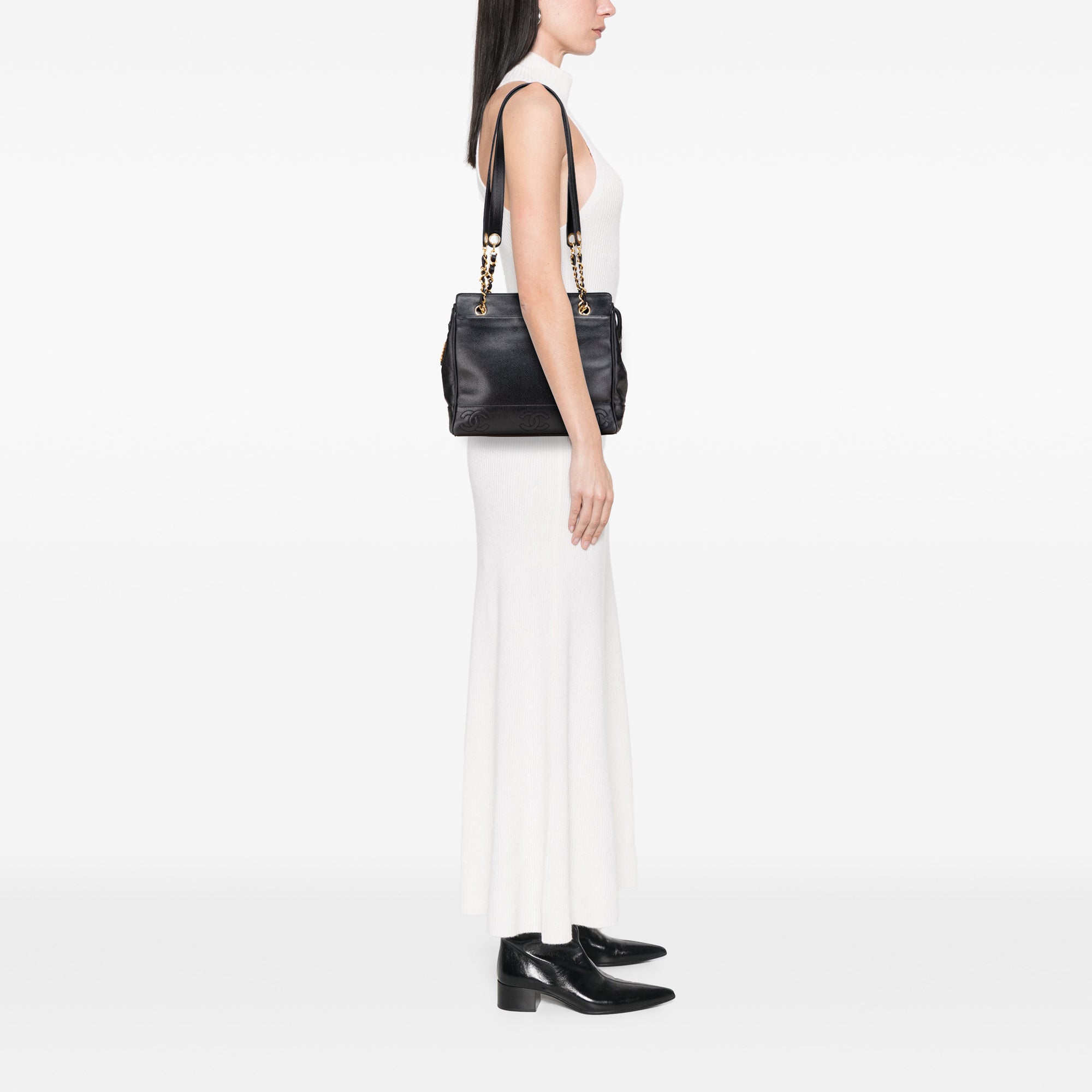 Chanel Triple CC Caviar Shoulder Bag - image 10