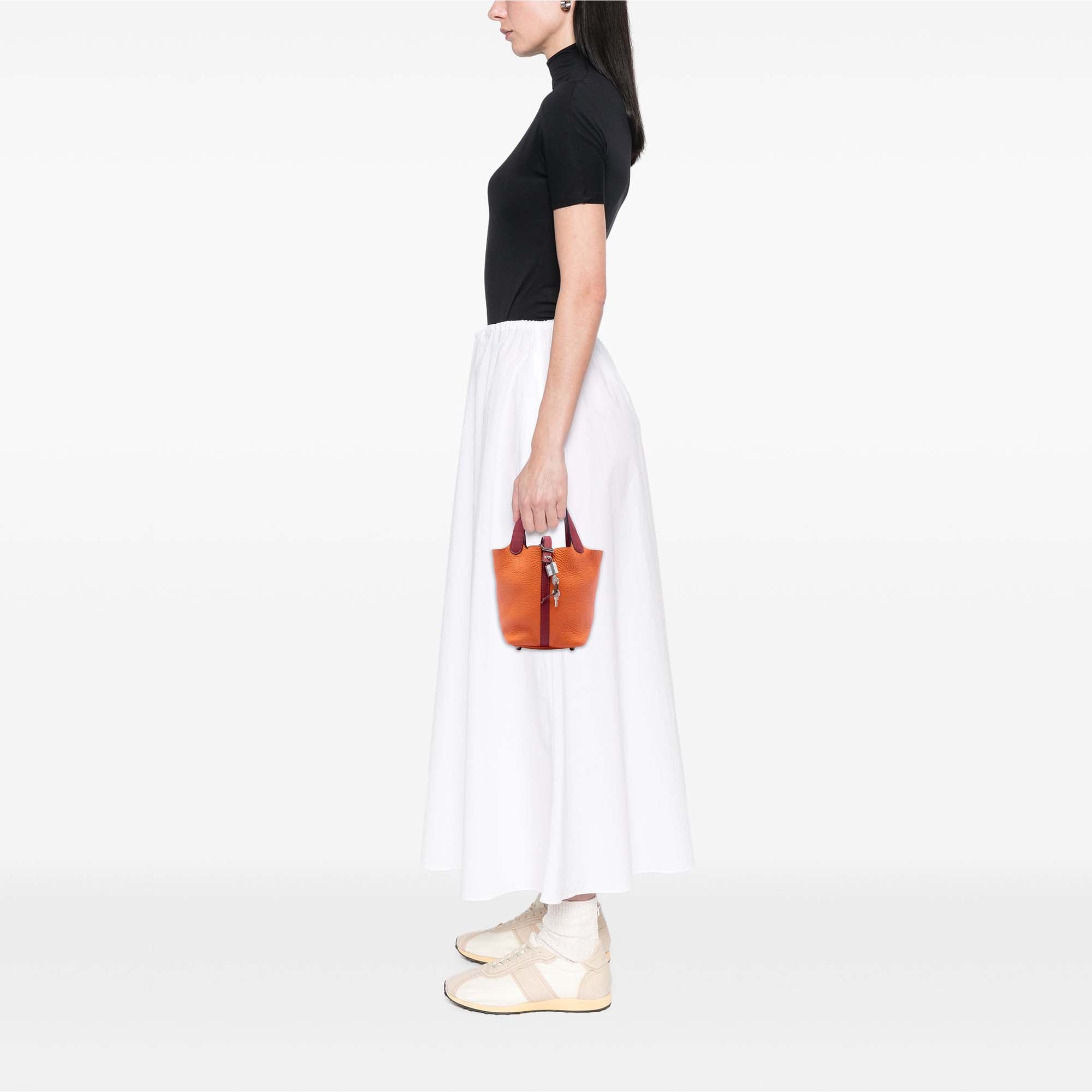 Hermès Bicolor Clemence and Swift Picotin Lock 18 - image 6