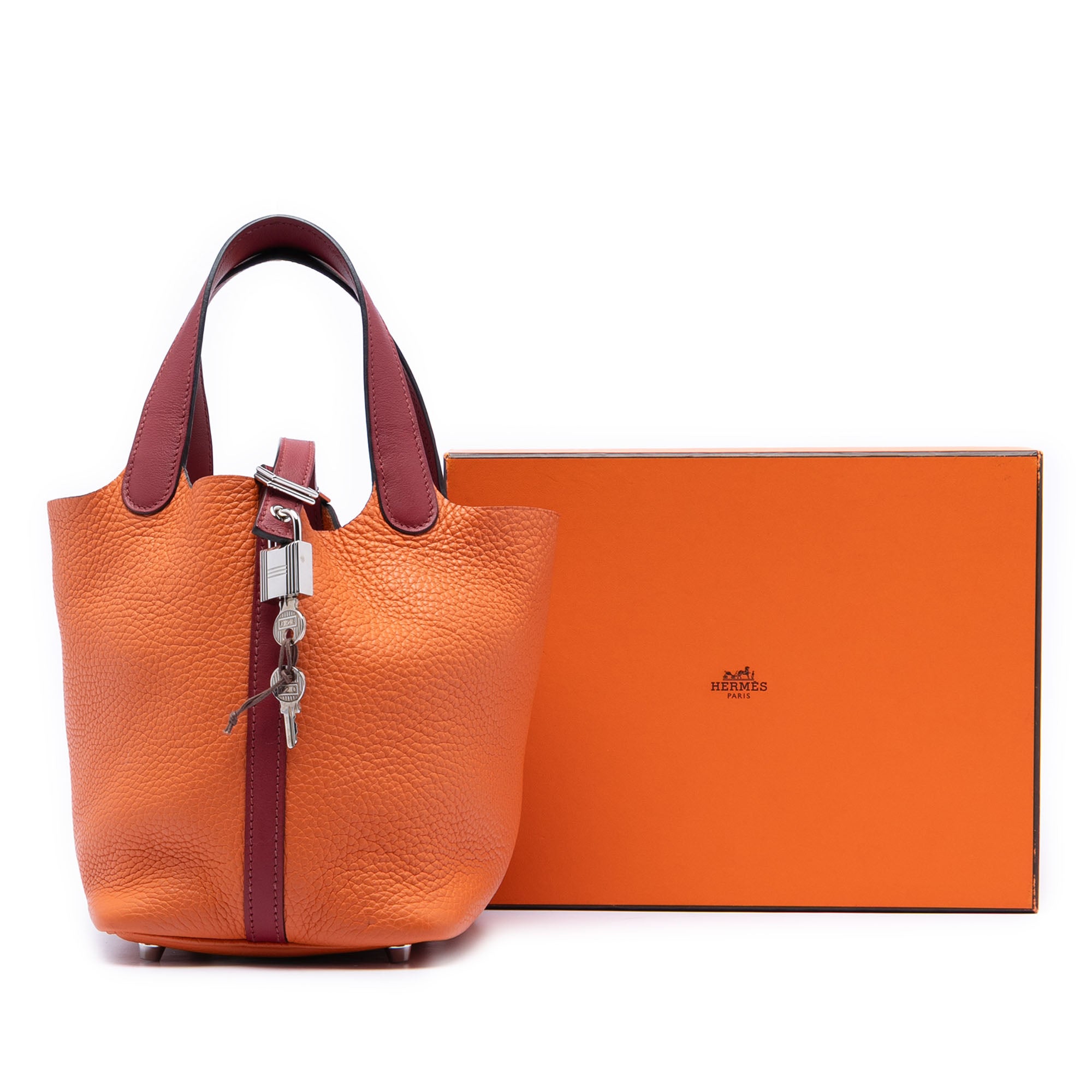 Hermès Bicolor Clemence and Swift Picotin Lock 18 - image 7