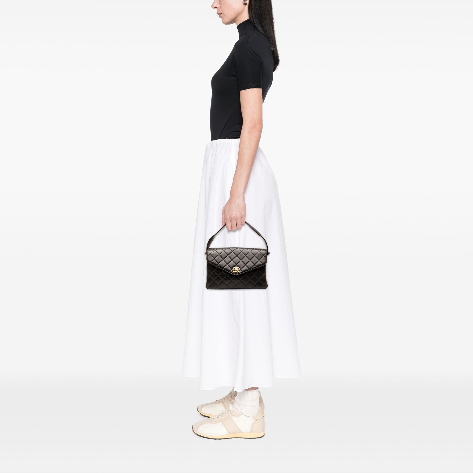 Chanel CC Quilted Lambskin Handbag - image 9