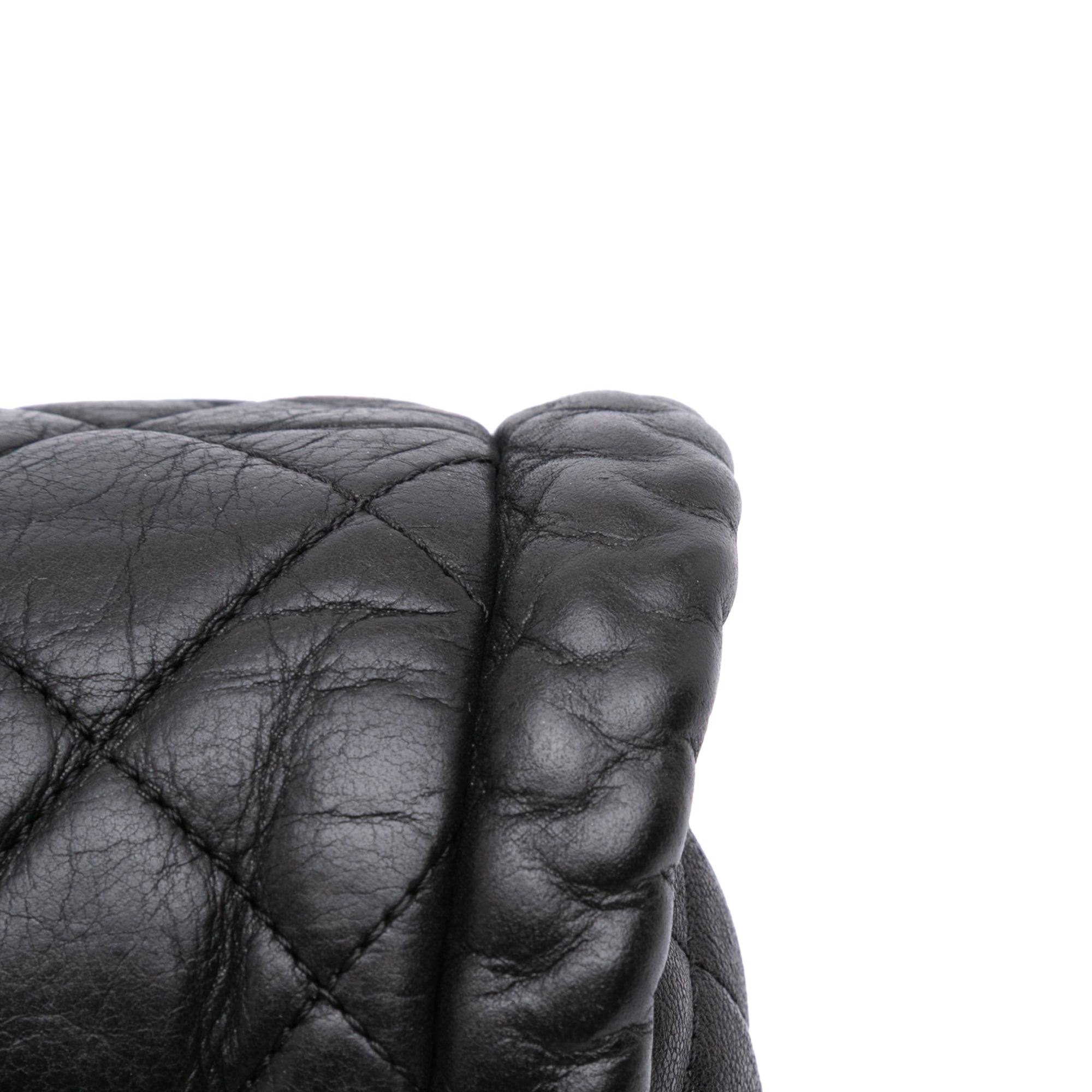 Chanel CC Quilted Washed Lambskin Studded Flap - image 10