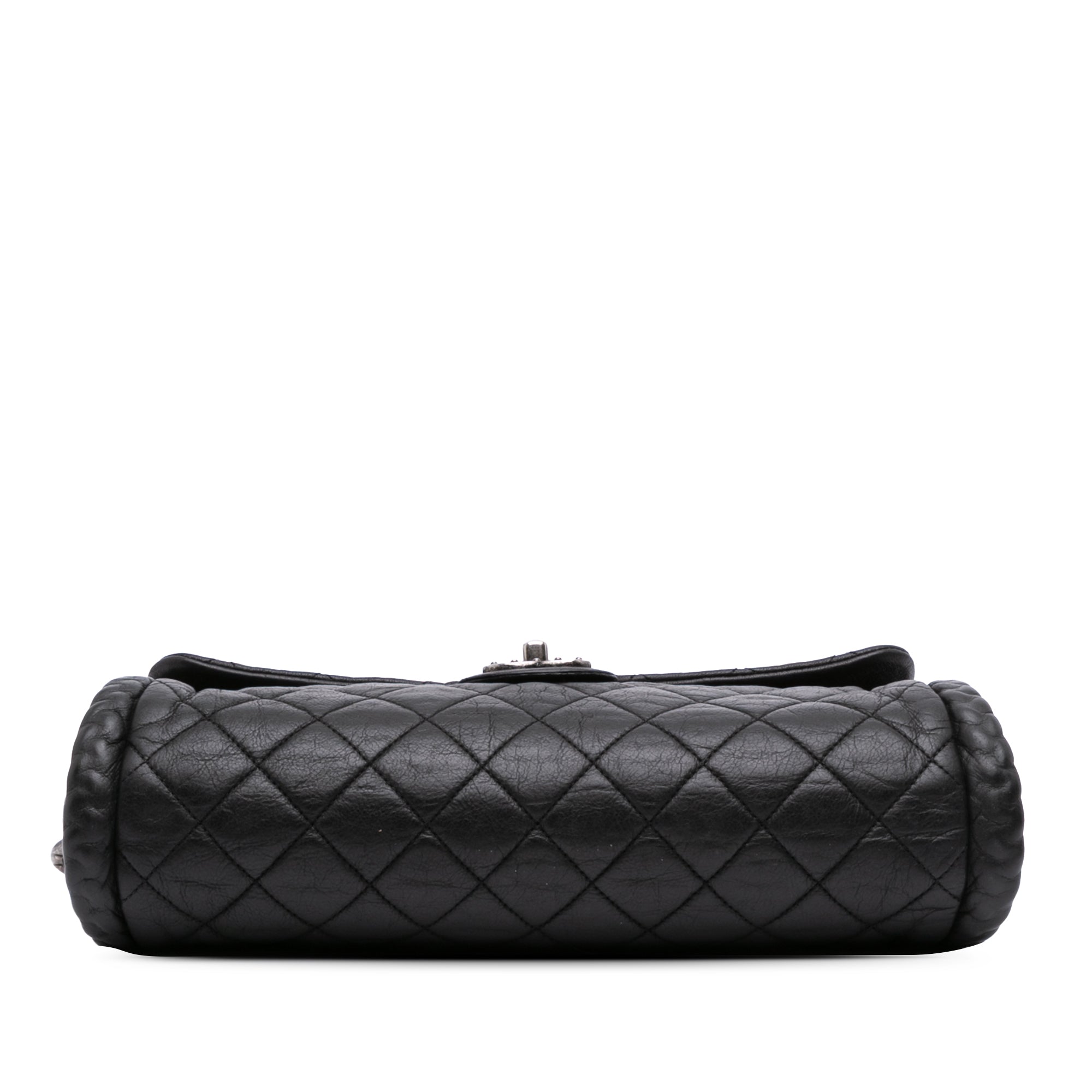 Chanel CC Quilted Washed Lambskin Studded Flap - image 3