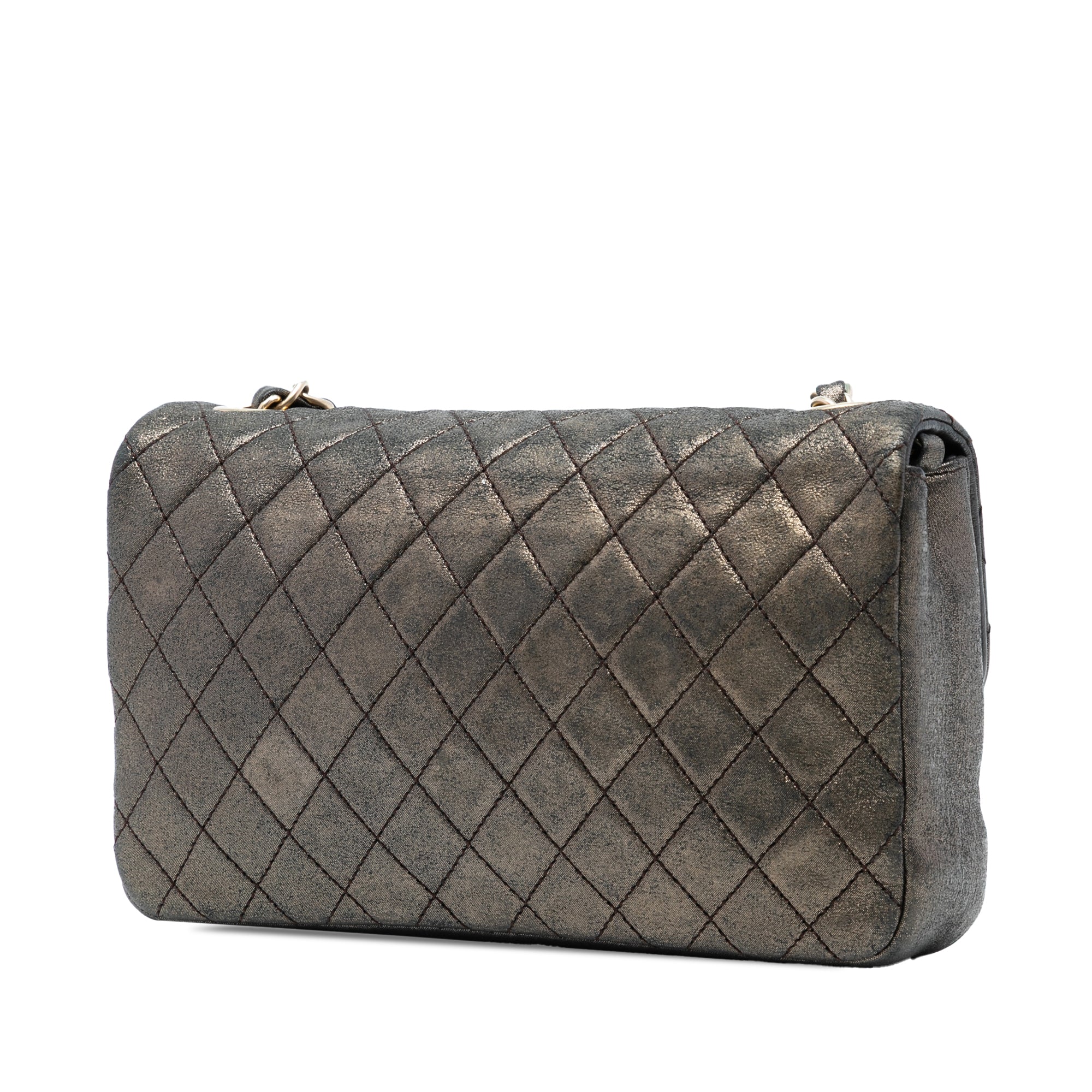 Chanel Small Metallic Iridescent Pearl CC Crystal Single Flap Bag - image 2