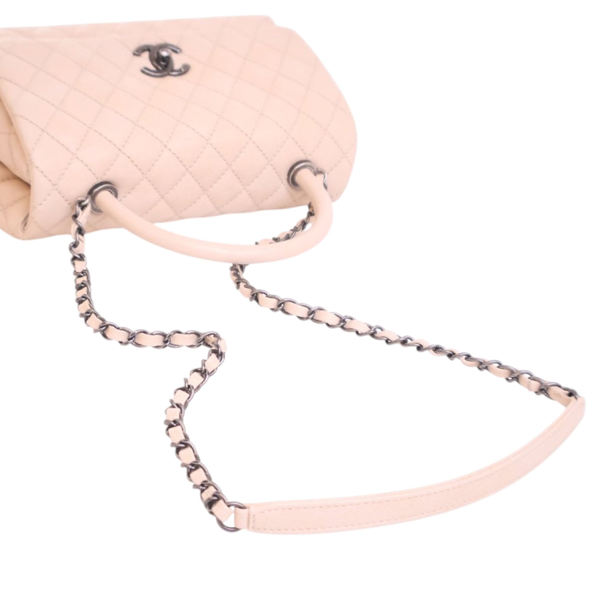 Chanel Medium Quilted Caviar Coco Top Handle Bag - image 10