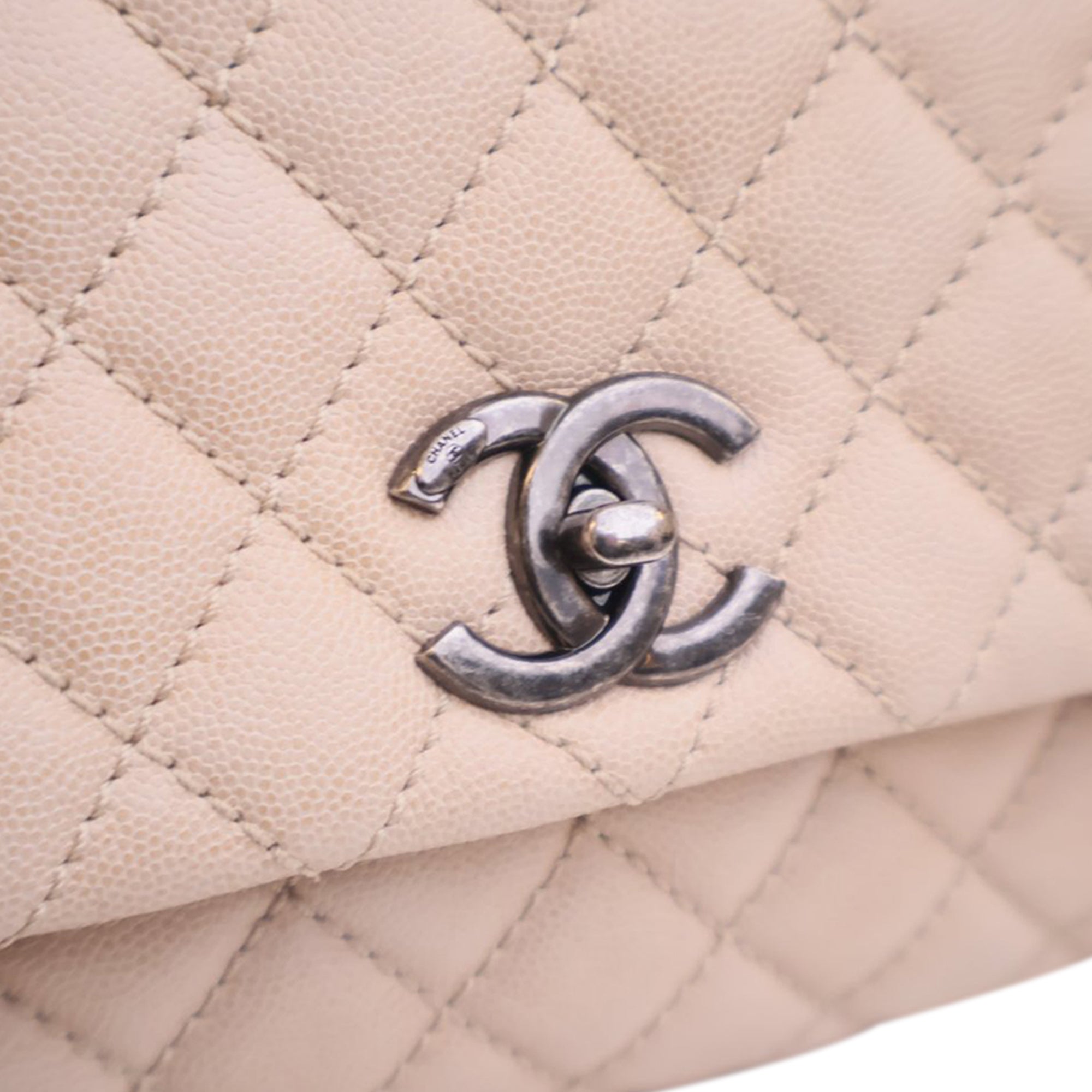 Chanel Medium Quilted Caviar Coco Top Handle Bag - image 6