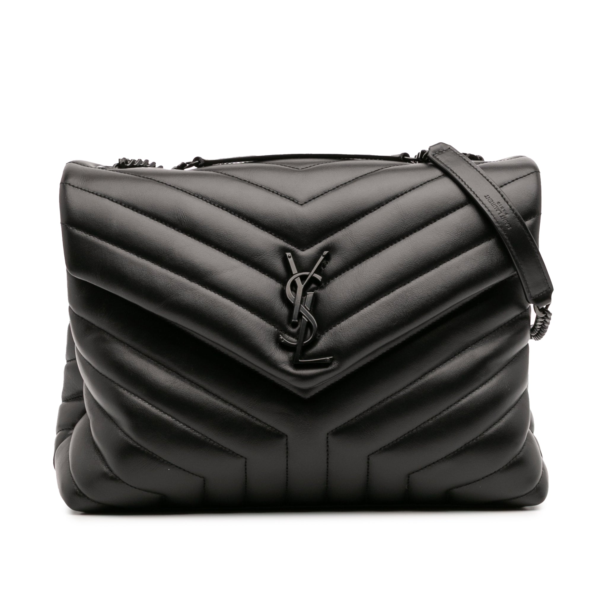 Saint Laurent Medium Matelasse Calfskin Monogram Monochrome LouLou Shoulder Bag - image 1