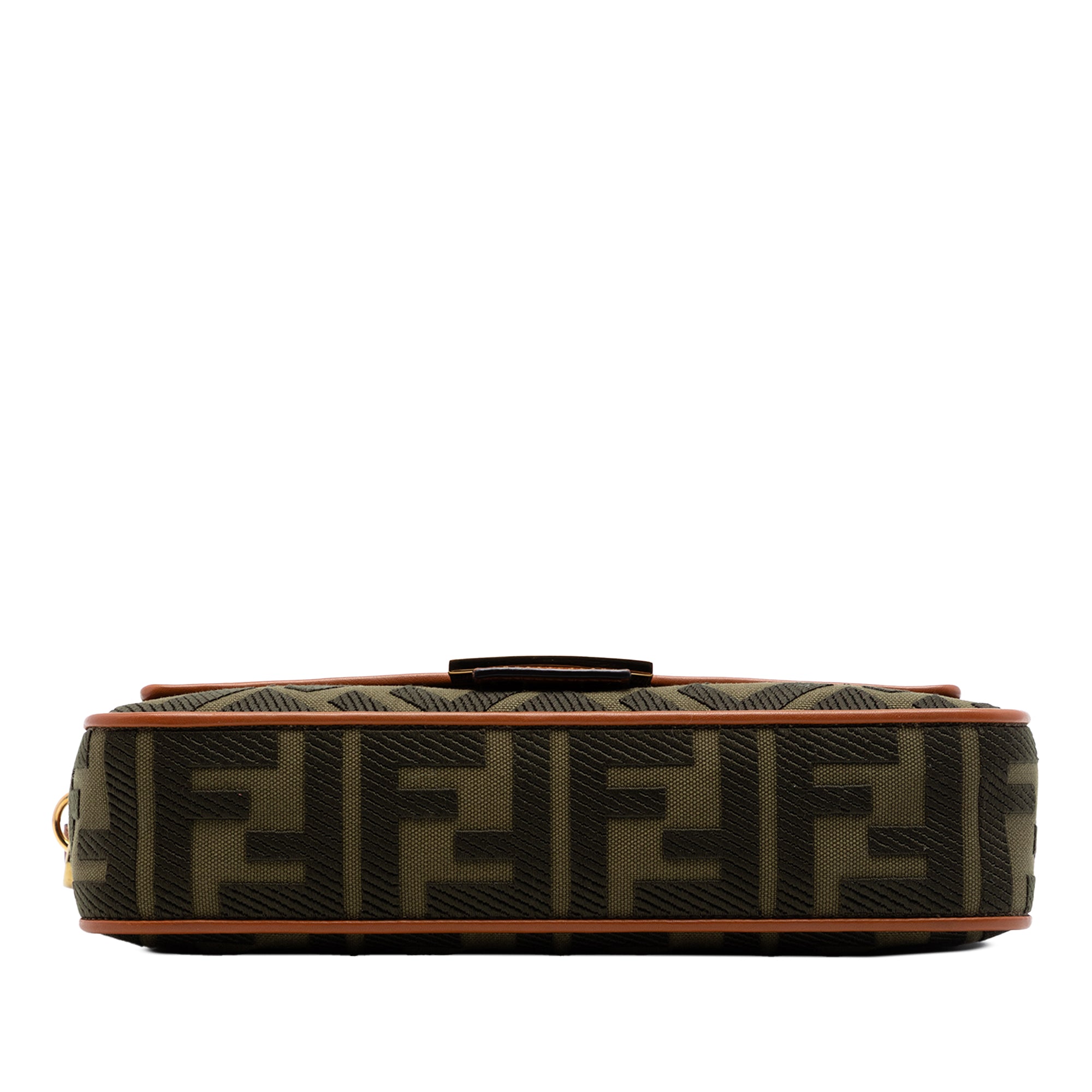Fendi Zucca Embroidered Canvas Baguette Satchel - image 3