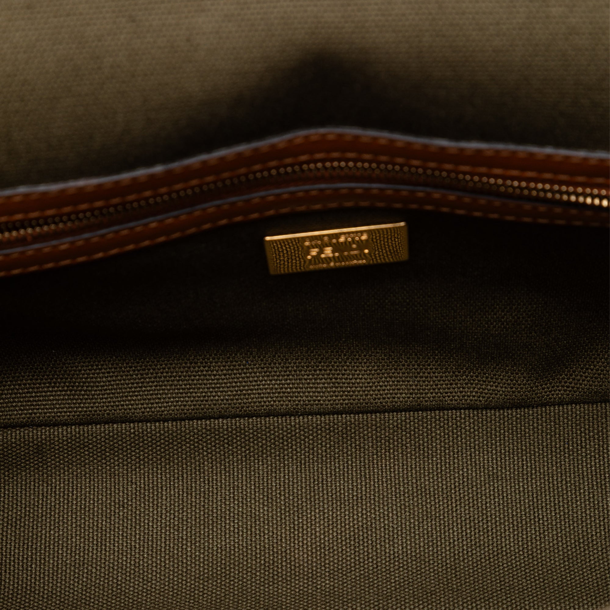 Fendi Zucca Embroidered Canvas Baguette Satchel - image 4