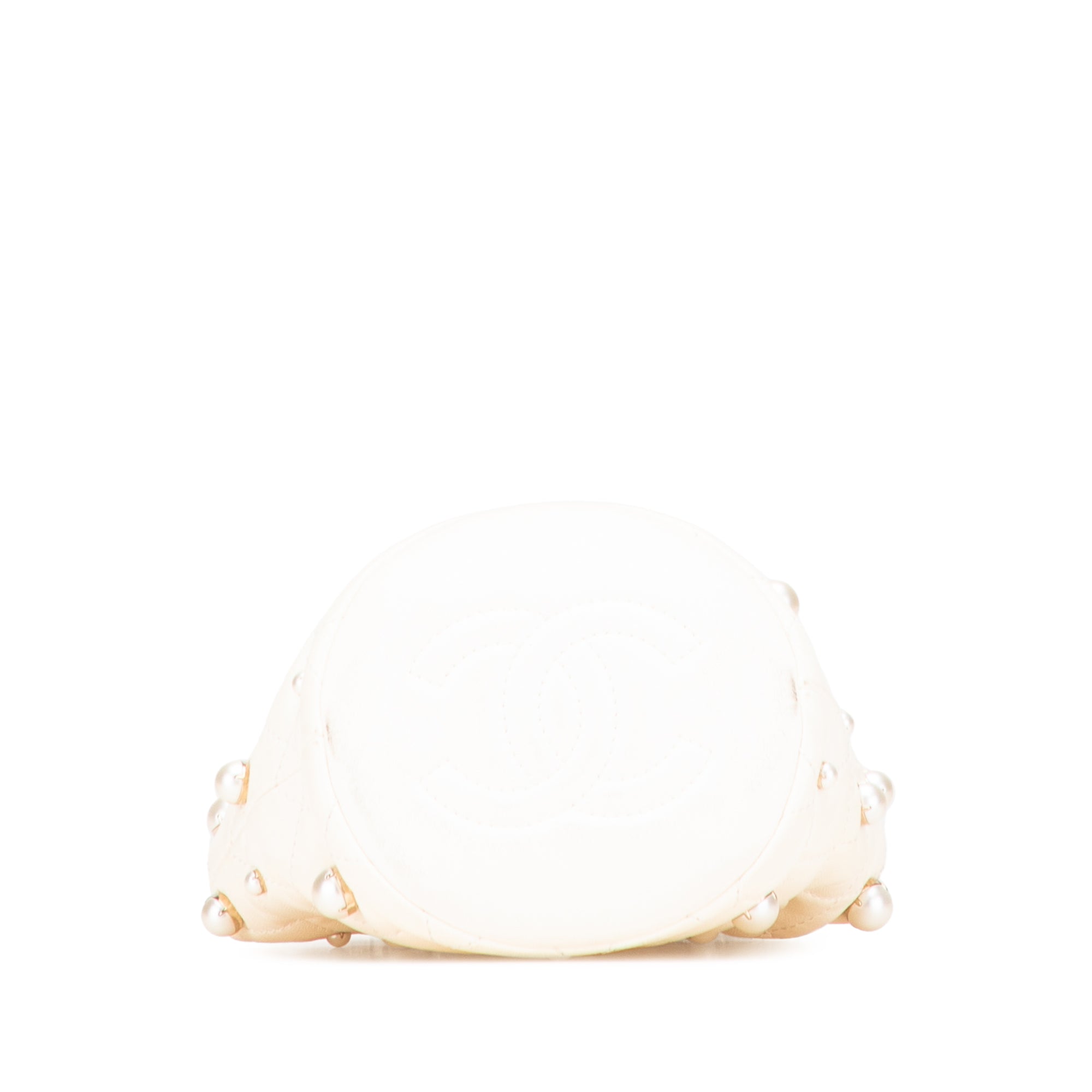 Chanel Mini Quilted Lambskin About Pearls Drawstring Bucket Bag - image 3