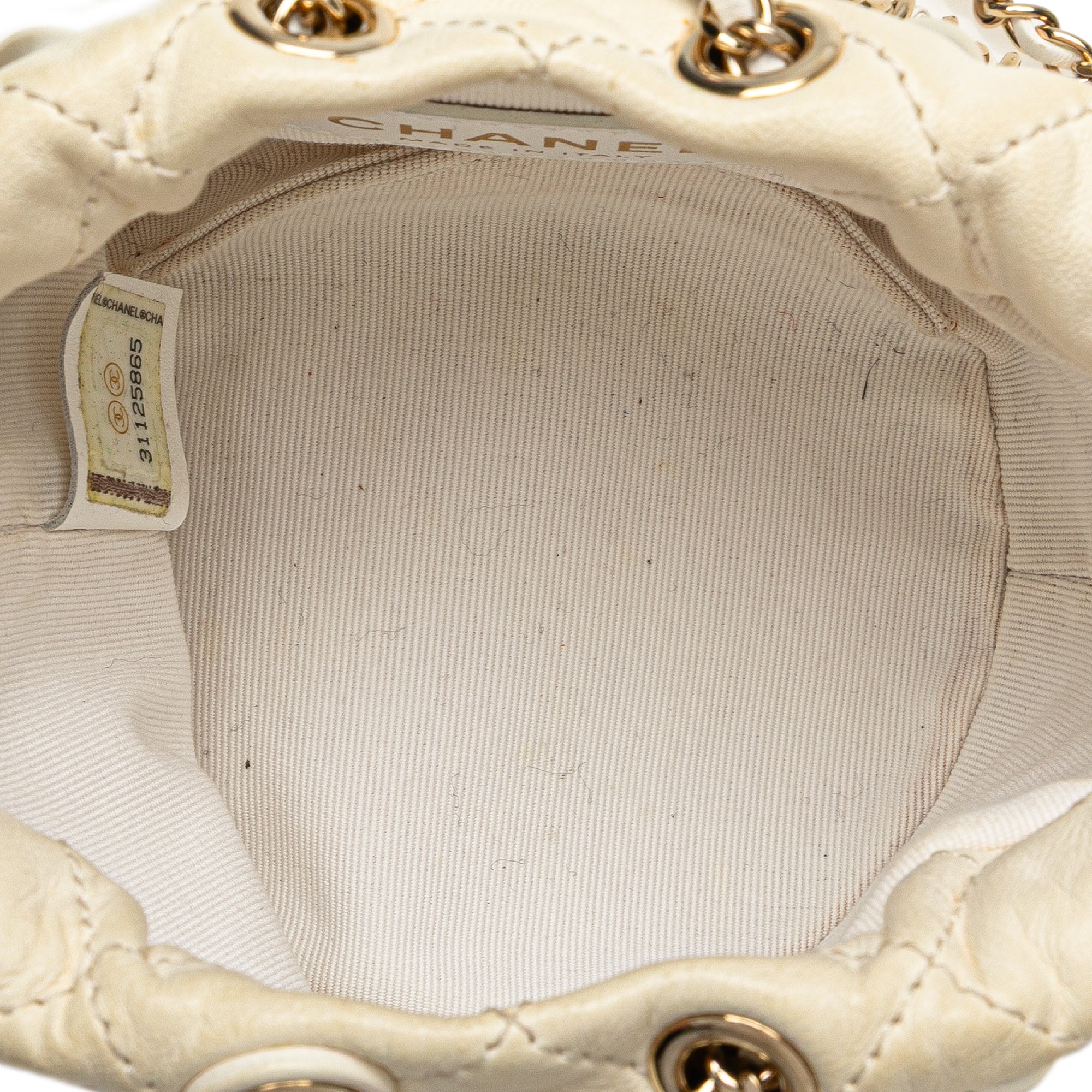 Chanel Mini Quilted Lambskin About Pearls Drawstring Bucket Bag - image 4