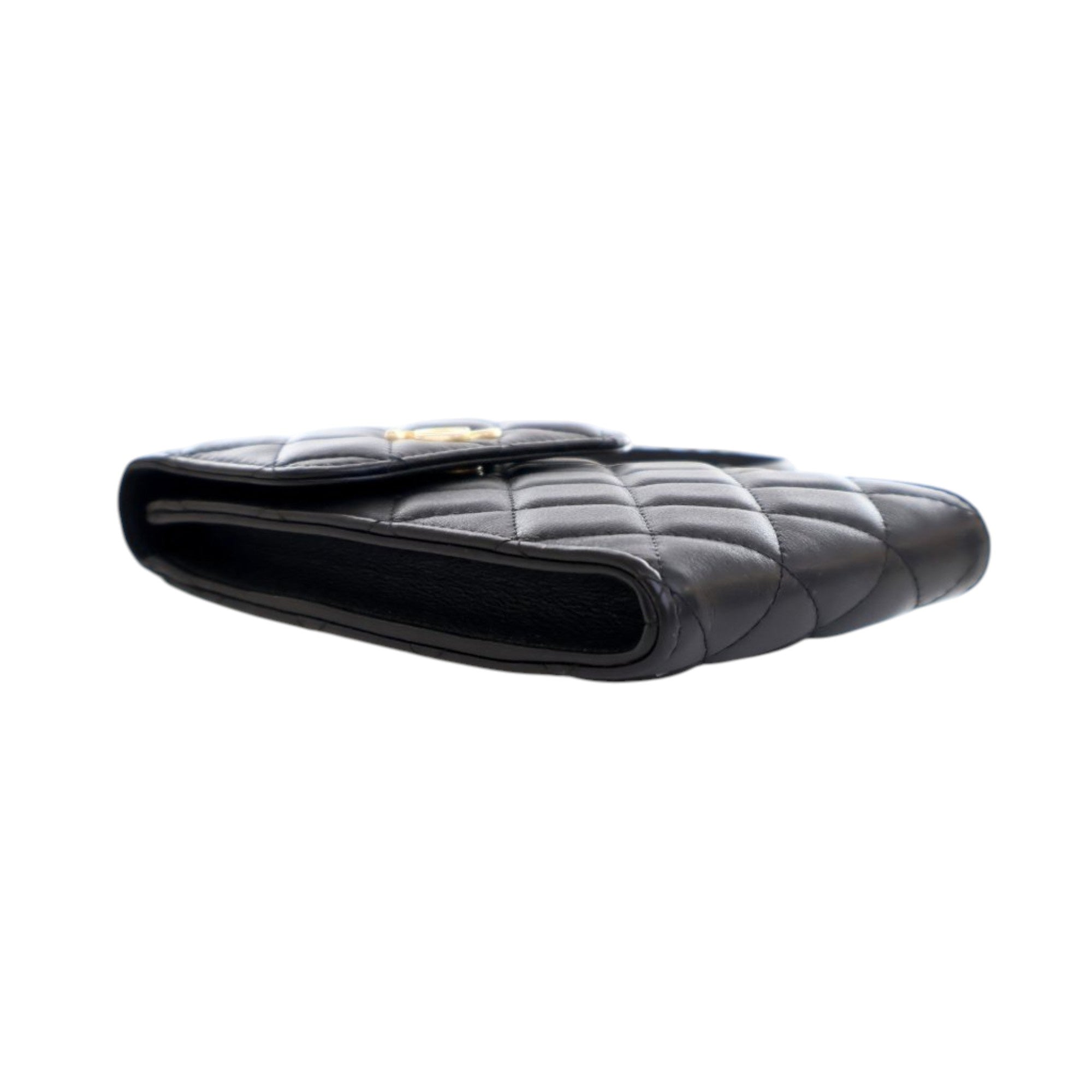Chanel CC Quilted Lambskin Pearl Phone Holder - image 13