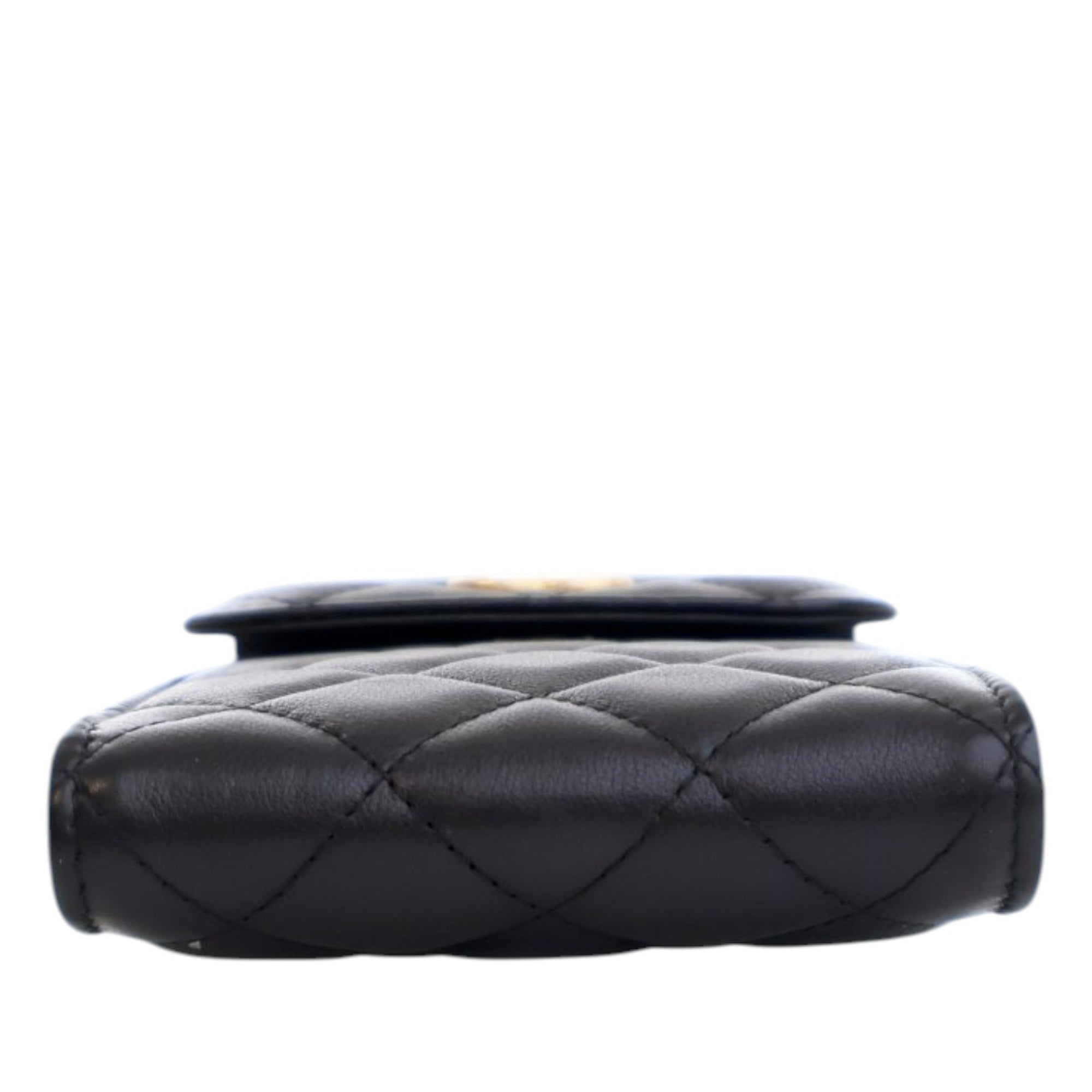 Chanel CC Quilted Lambskin Pearl Phone Holder - image 5
