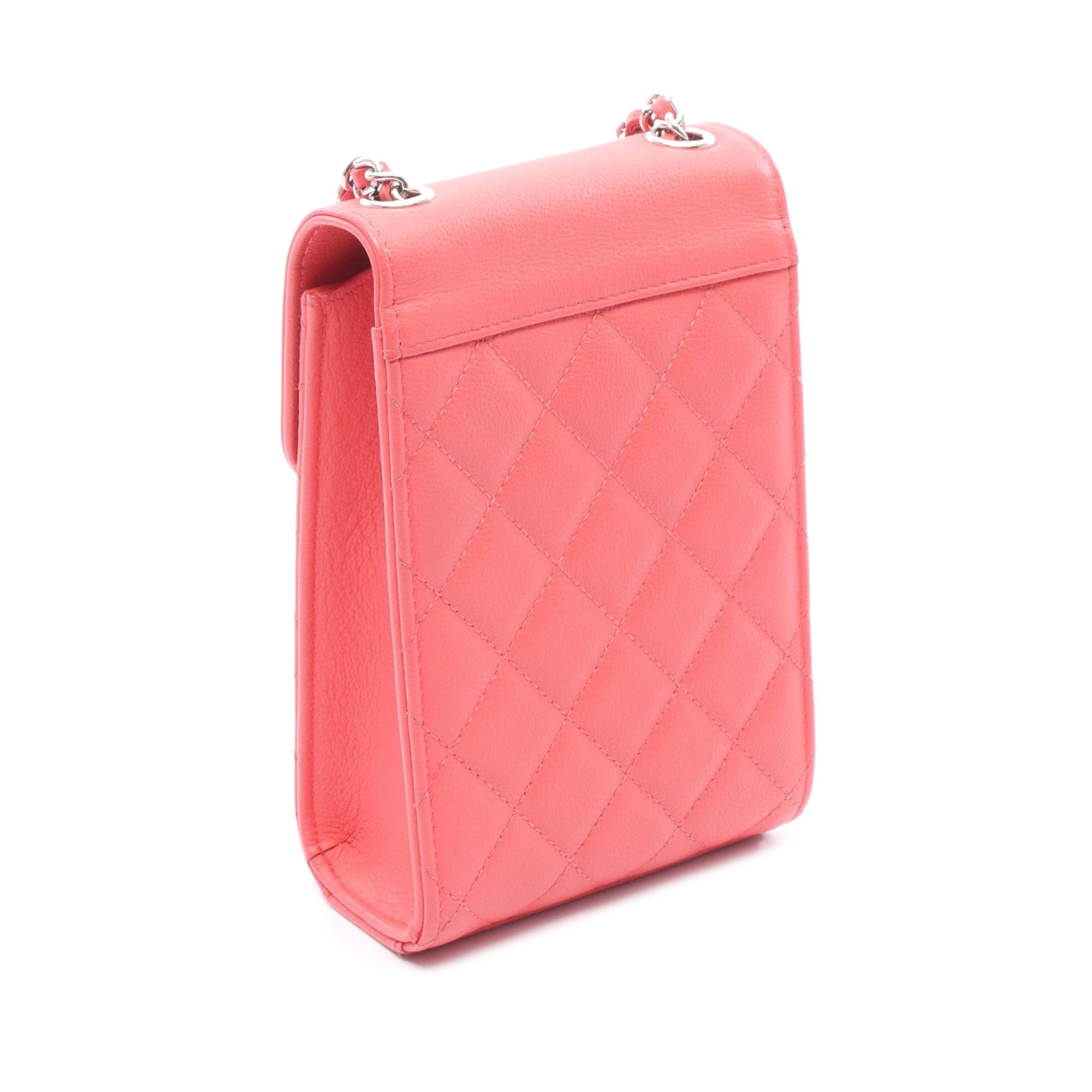 Chanel CC Quilted Caviar Phone Holder with Chain - image 2