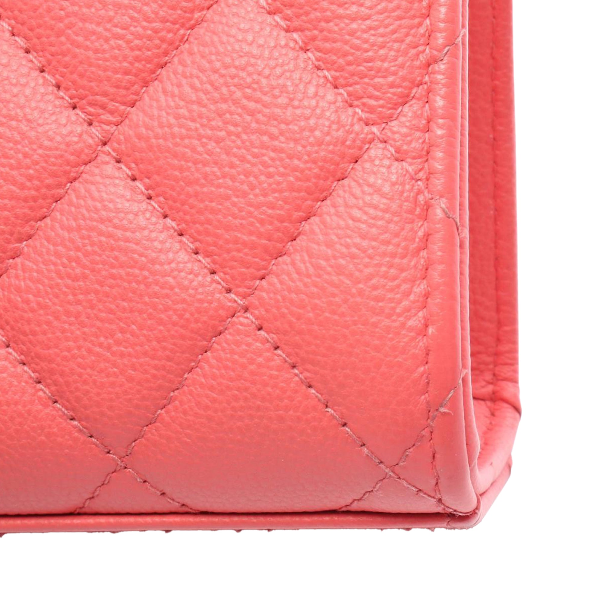 Chanel CC Quilted Caviar Phone Holder with Chain - image 8