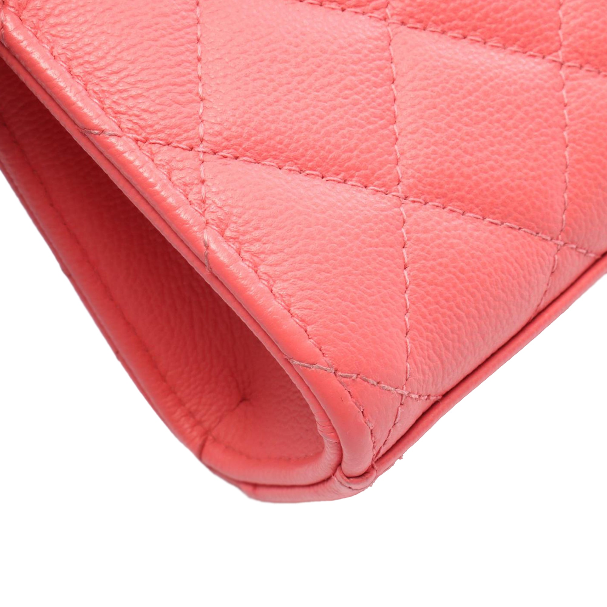 Chanel CC Quilted Caviar Phone Holder with Chain - image 9