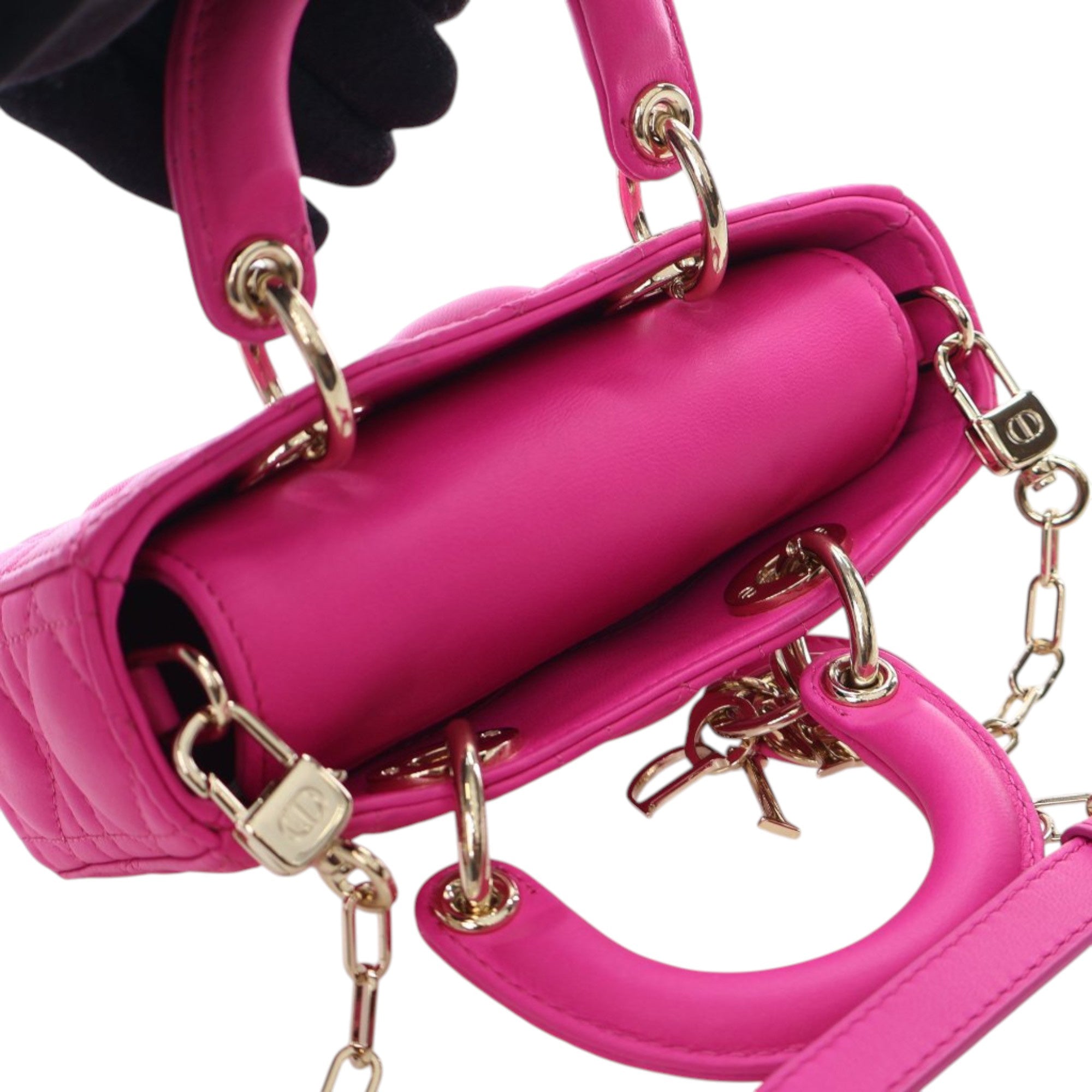 Dior Micro Lambskin Cannage Lady D Joy - image 7