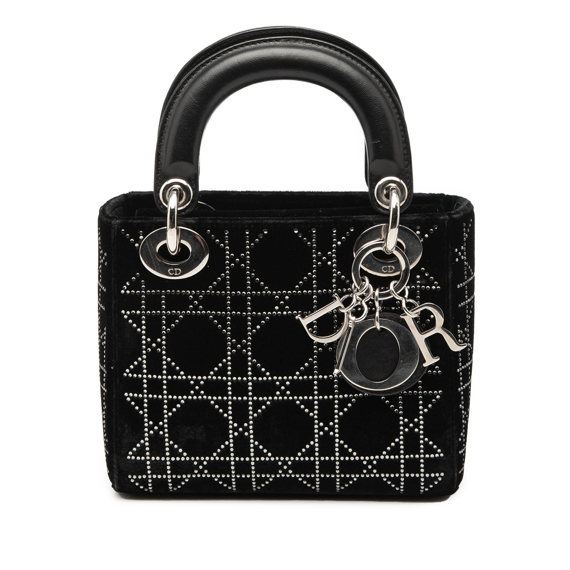 Dior Mini Velvet Cannage Strass Embellished Lady Dior - image 1