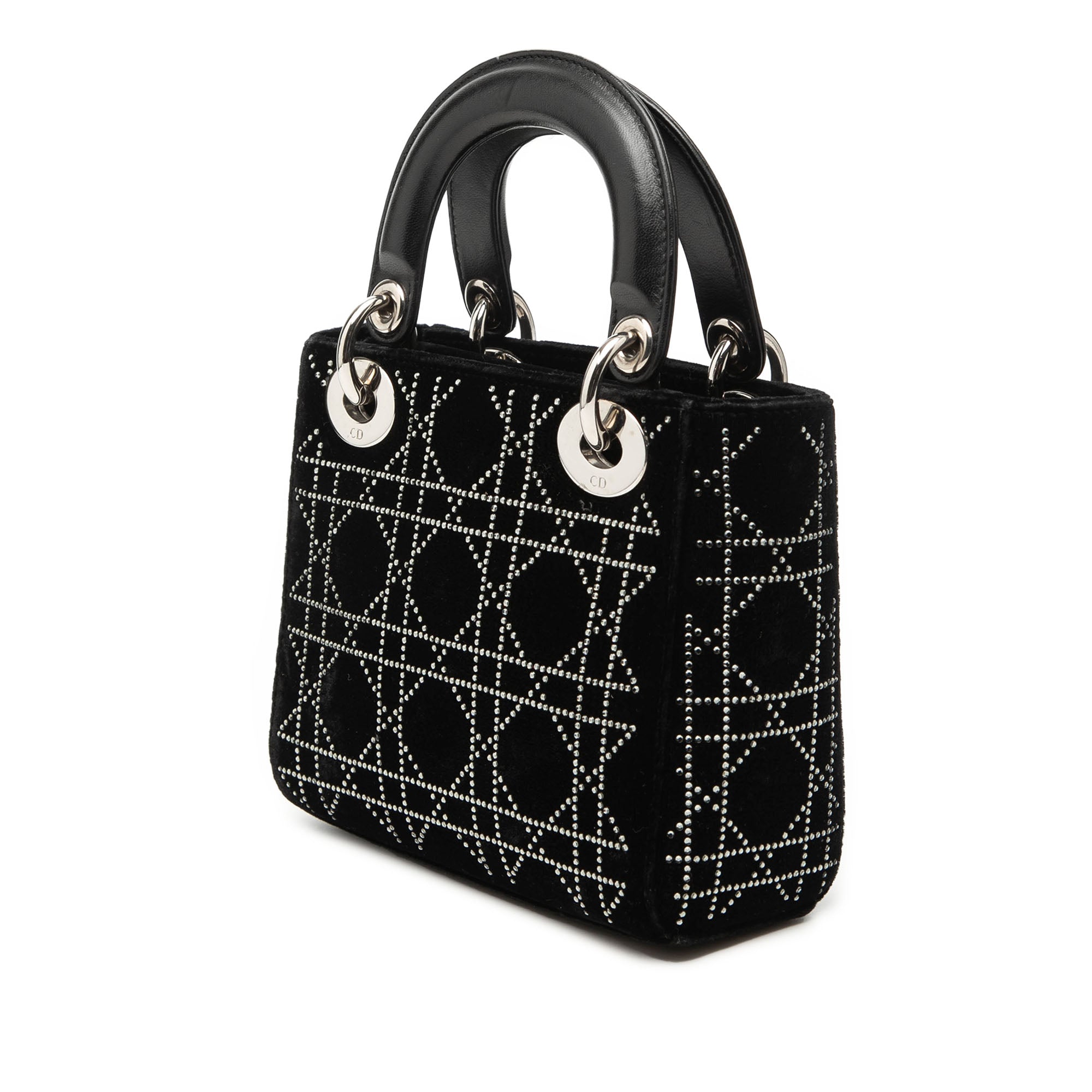 Dior Mini Velvet Cannage Strass Embellished Lady Dior - image 2