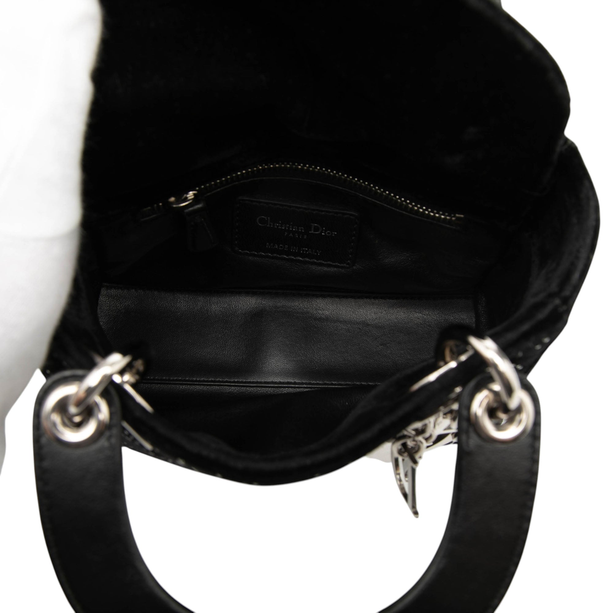 Dior Mini Velvet Cannage Strass Embellished Lady Dior - image 4