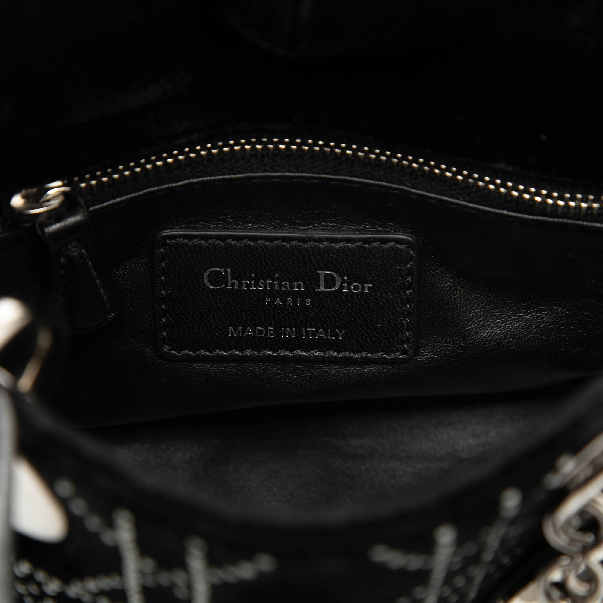 Dior Mini Velvet Cannage Strass Embellished Lady Dior - image 5