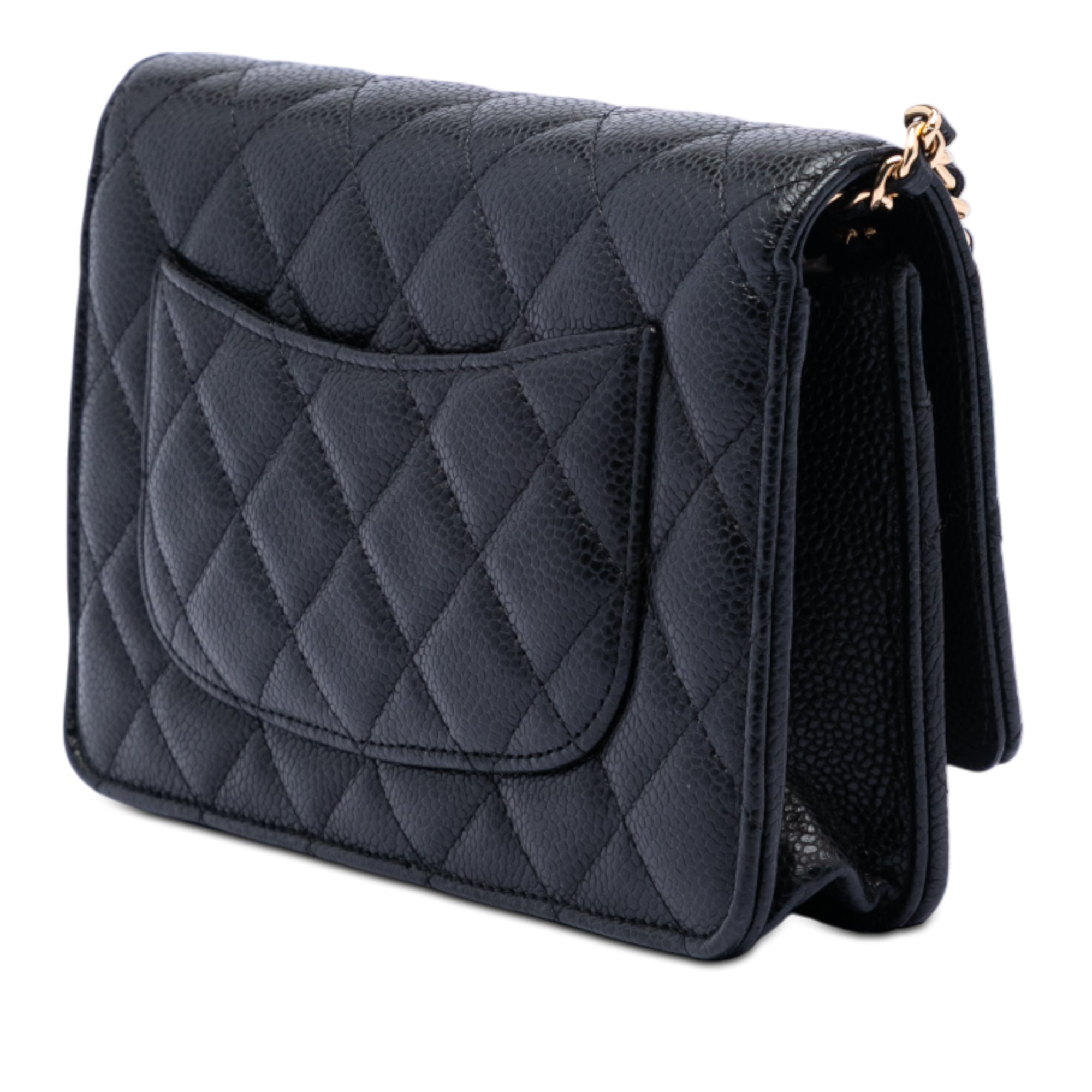Chanel CC Quilted Caviar Wallet on Chain - image 3