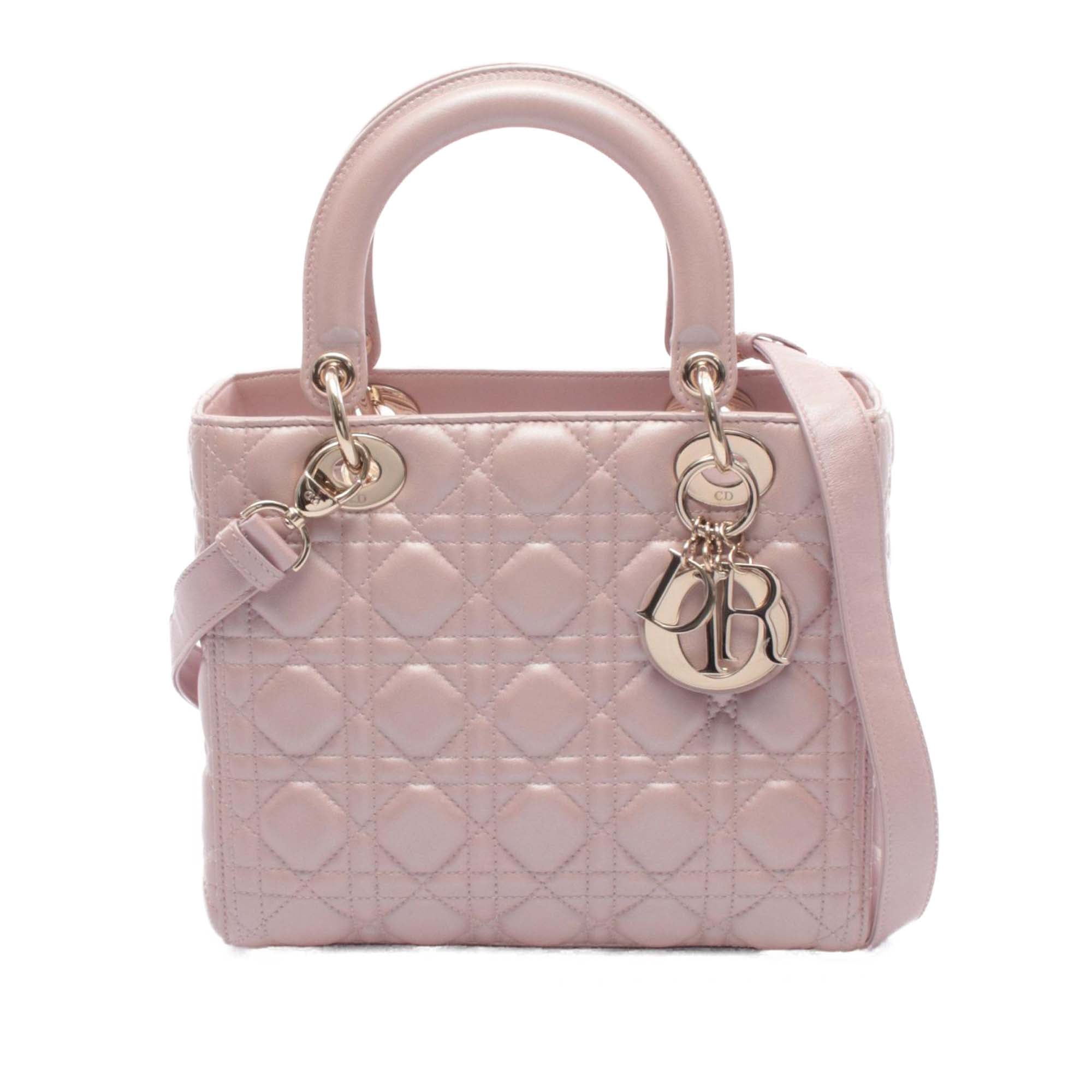 Dior Medium Iridescent Lambskin Cannage Lady Dior - image 1