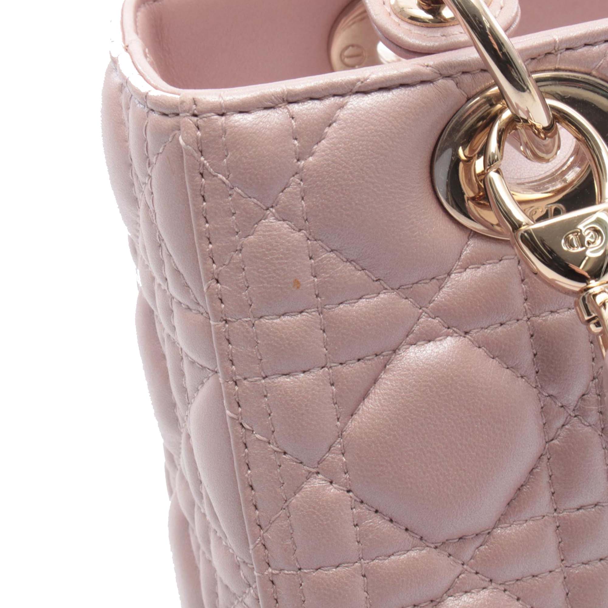 Dior Medium Iridescent Lambskin Cannage Lady Dior - image 6