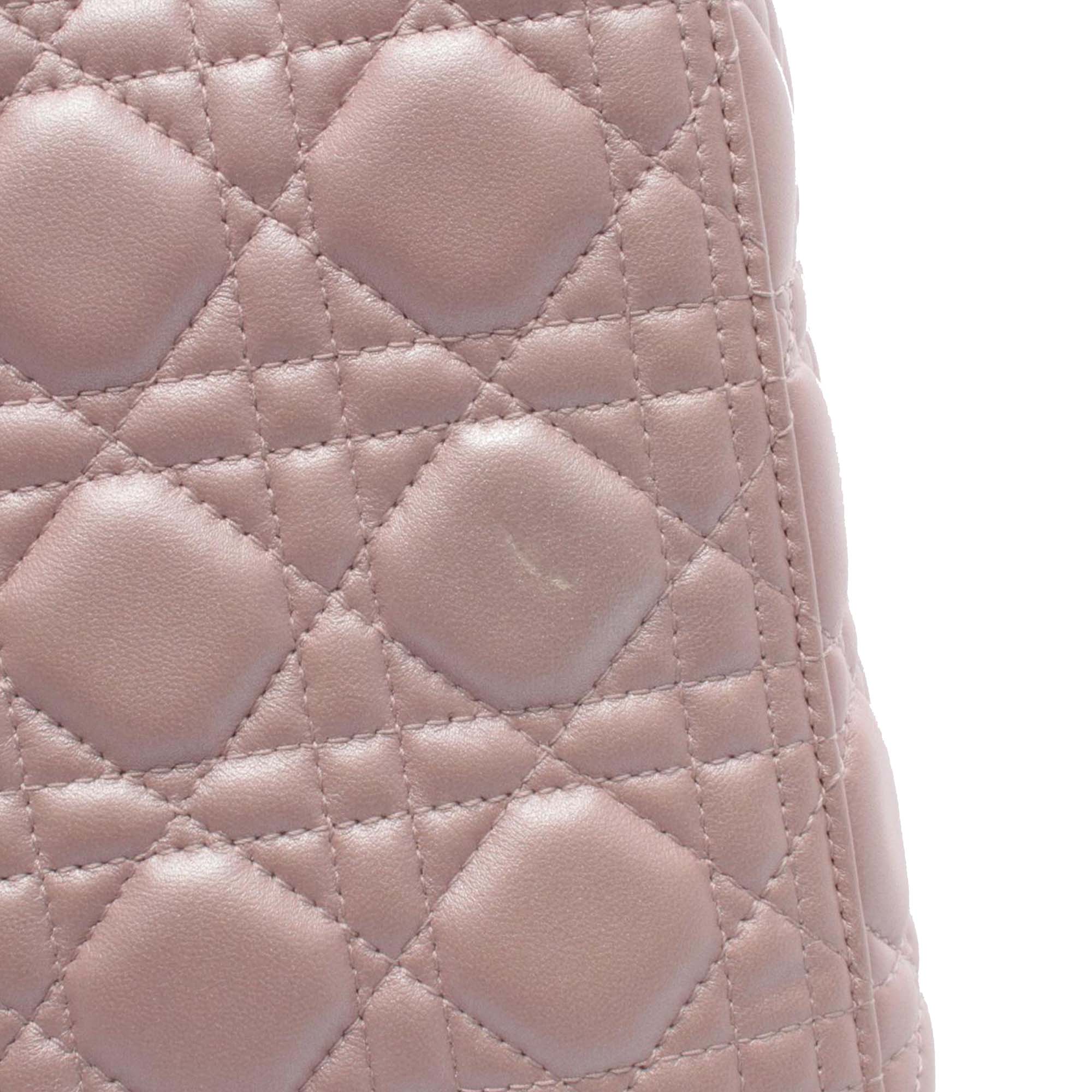 Dior Medium Iridescent Lambskin Cannage Lady Dior - image 7