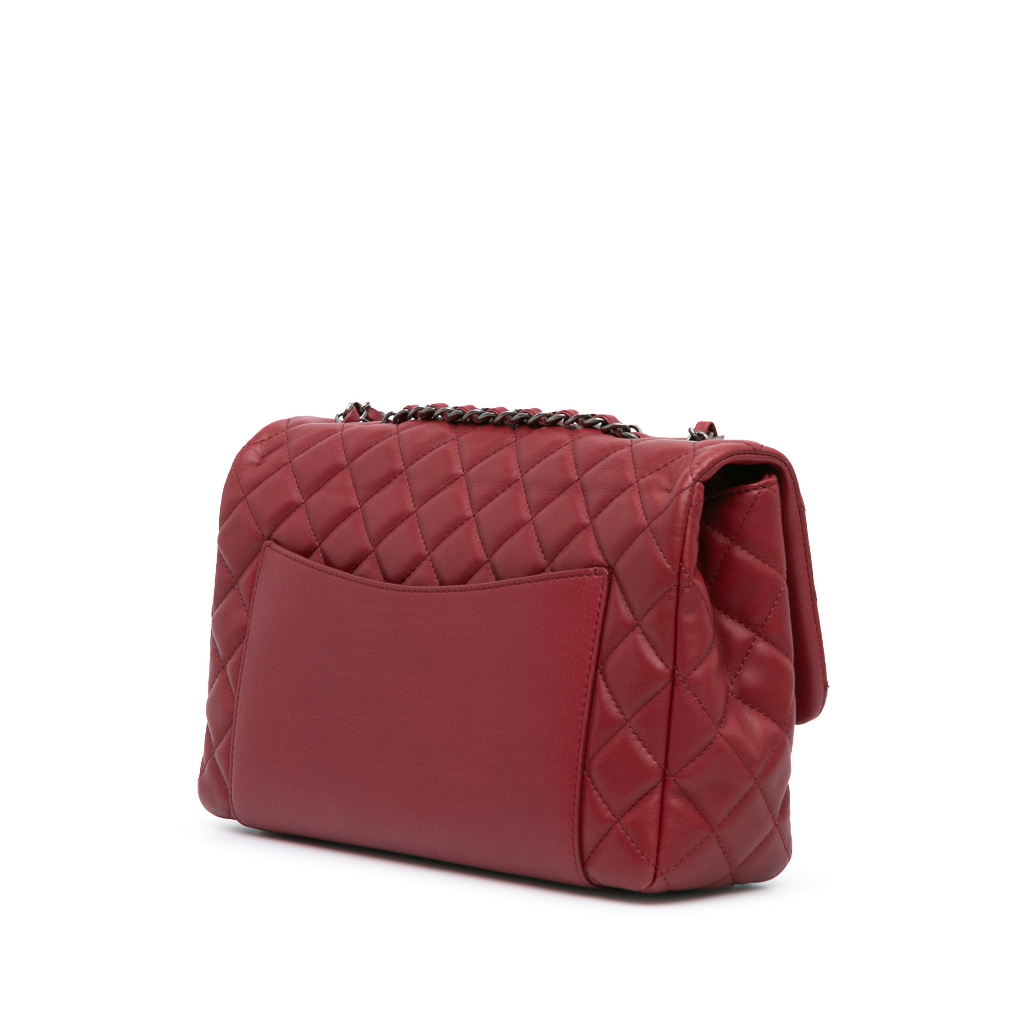 Chanel CC Quilted Lambskin Single Flap - image 2