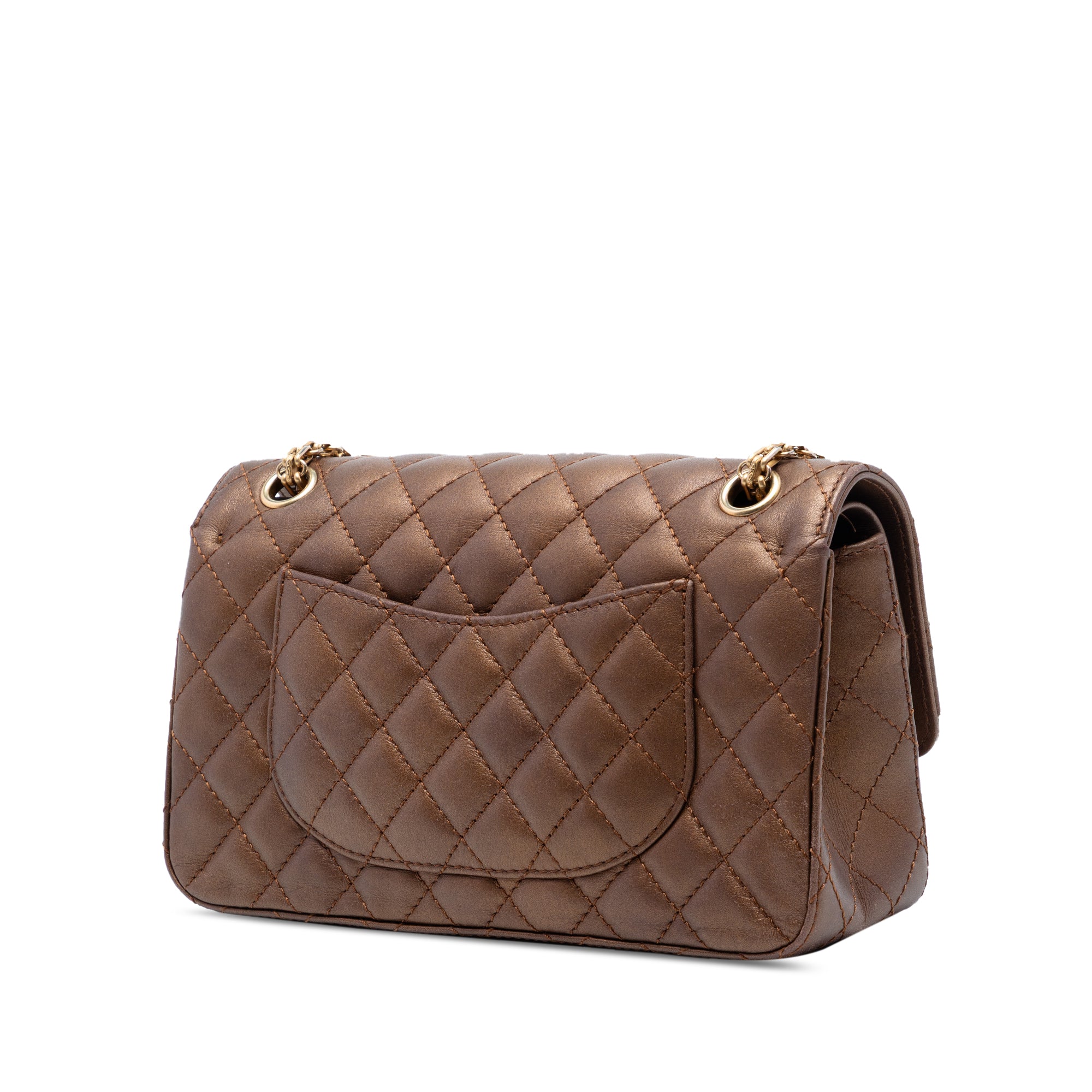 Chanel Quilted Metallic Calfskin Reissue 2.55 Double Flap 225 - image 2