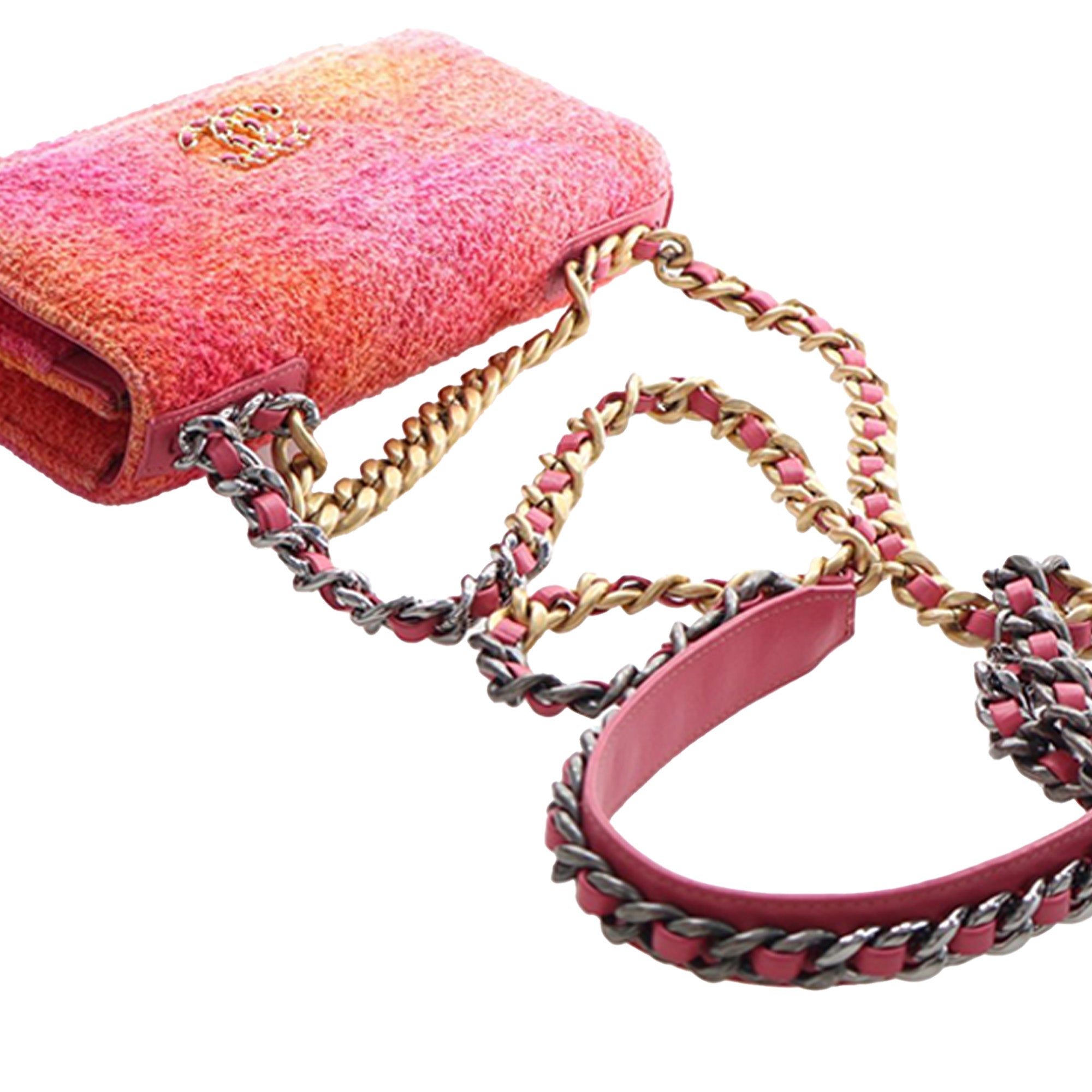 Chanel Tweed Ombre 19 Wallet On Chain - image 14