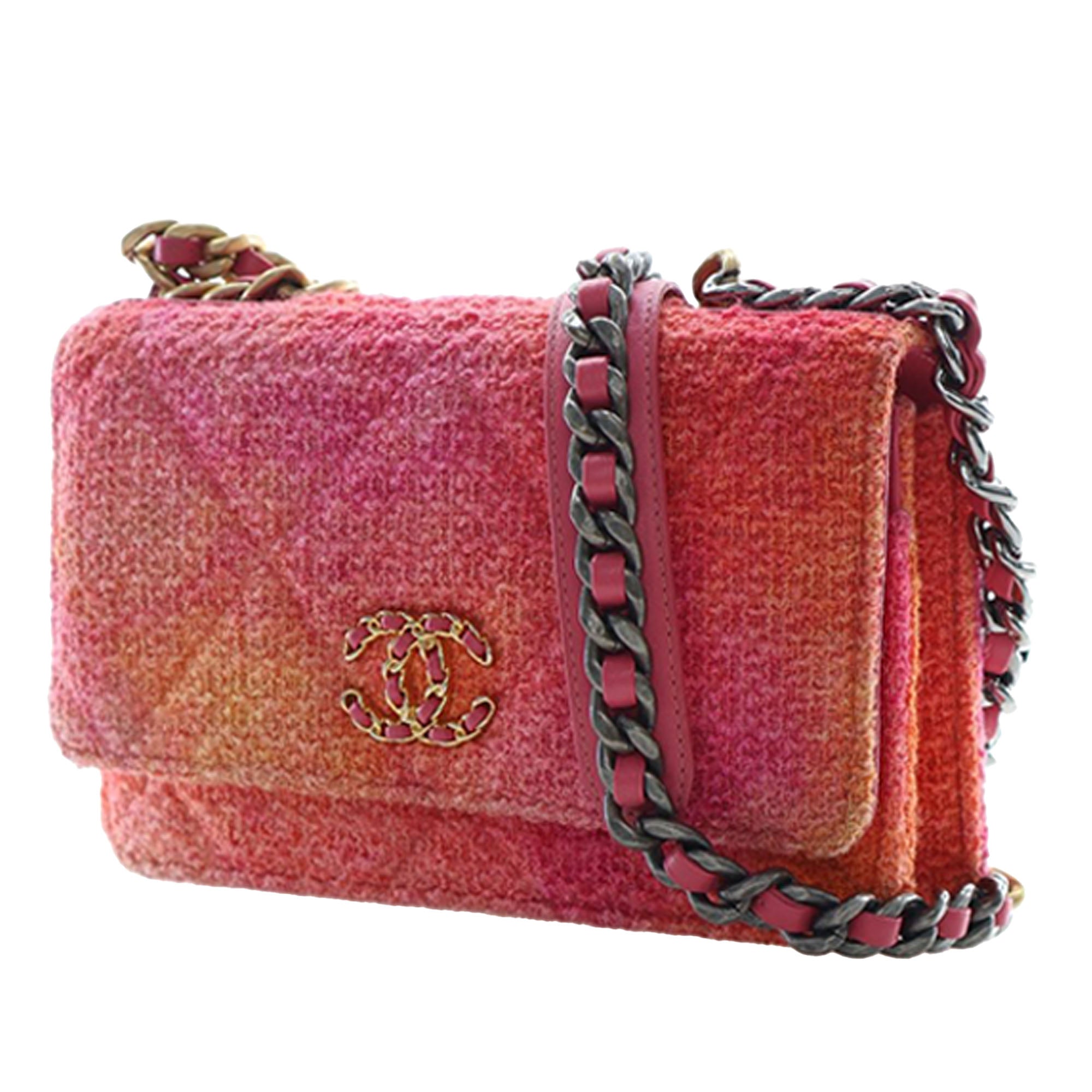 Chanel Tweed Ombre 19 Wallet On Chain - image 2