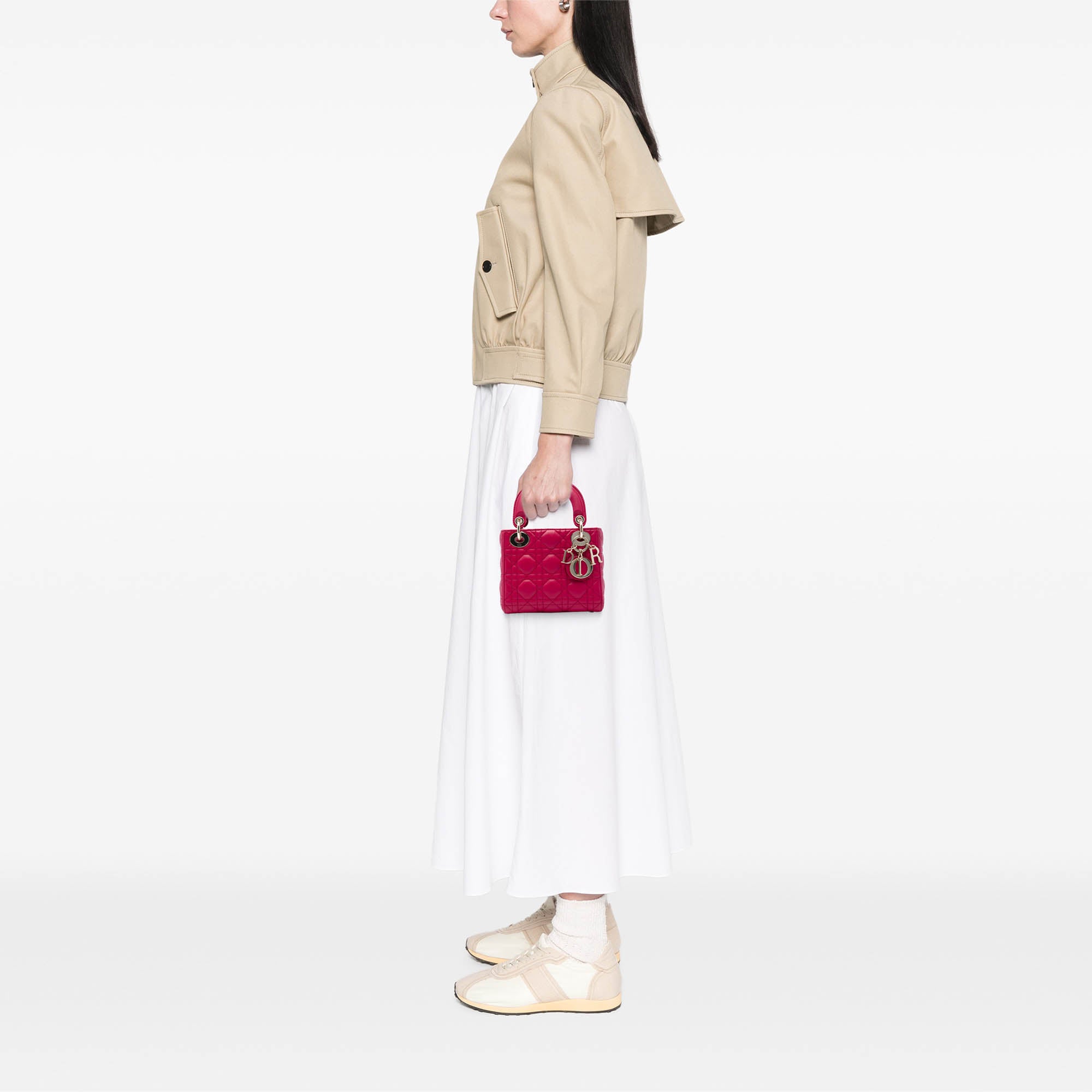 Dior Mini Lambskin Cannage Lady Dior - image 5