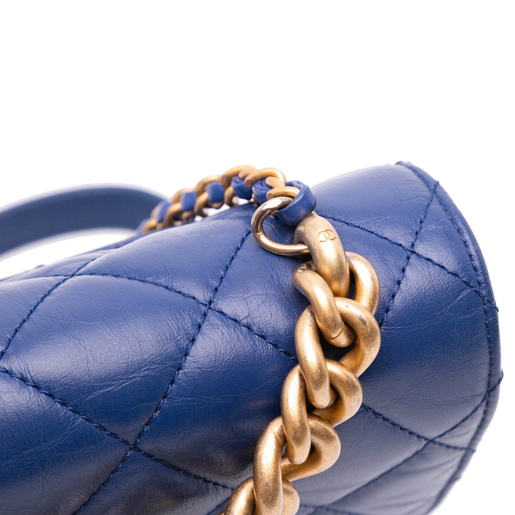Chanel Mini Quilted Aged Calfskin and Caviar Chain Handle Flap - image 9