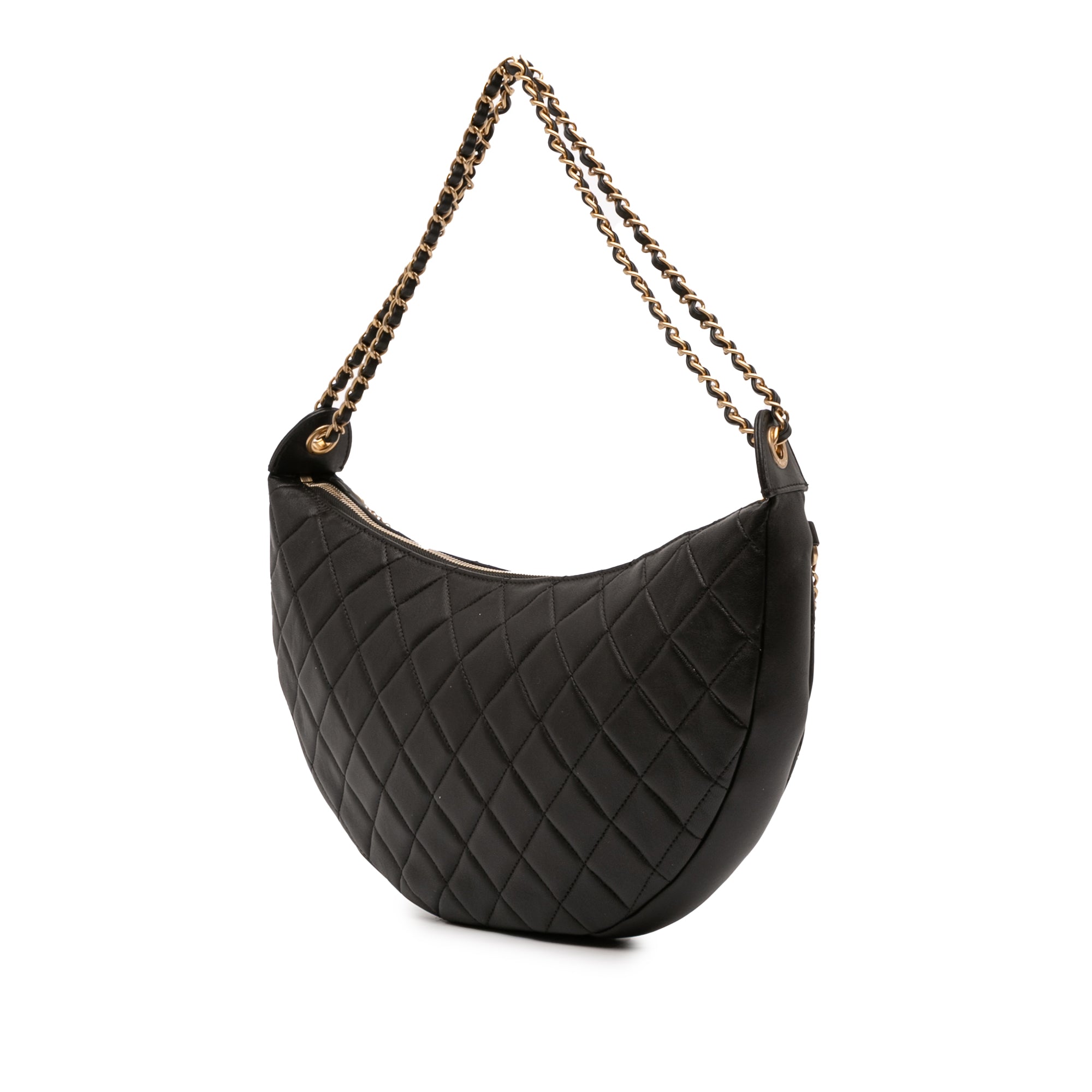 Chanel Quilted Lambskin All About Chains Hobo - image 2