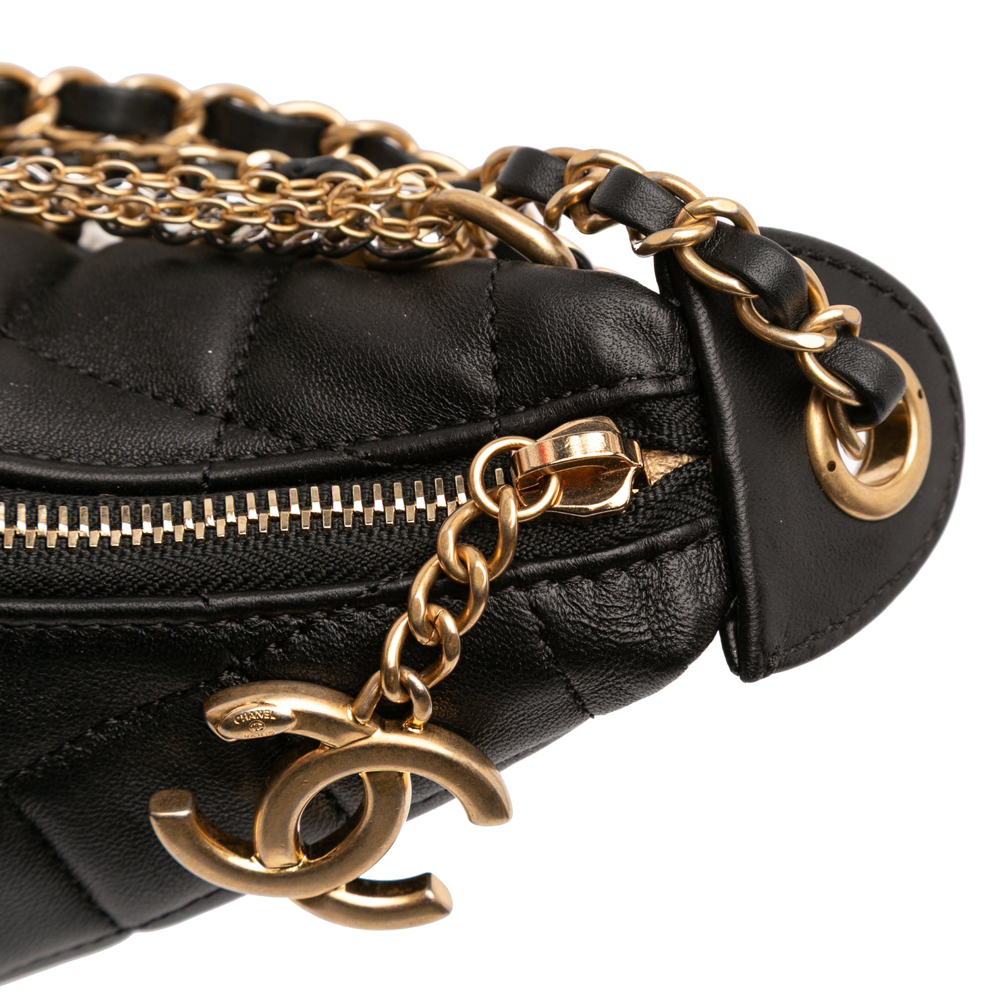 Chanel Quilted Lambskin All About Chains Hobo - image 7