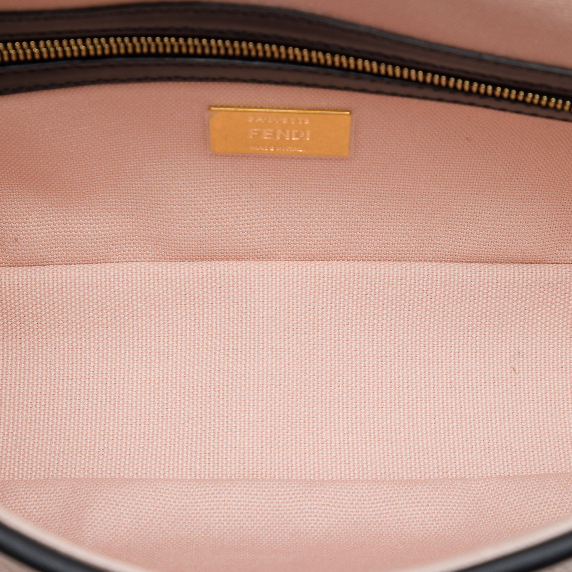 Fendi Zucca Embroidered Canvas Baguette Satchel - image 4