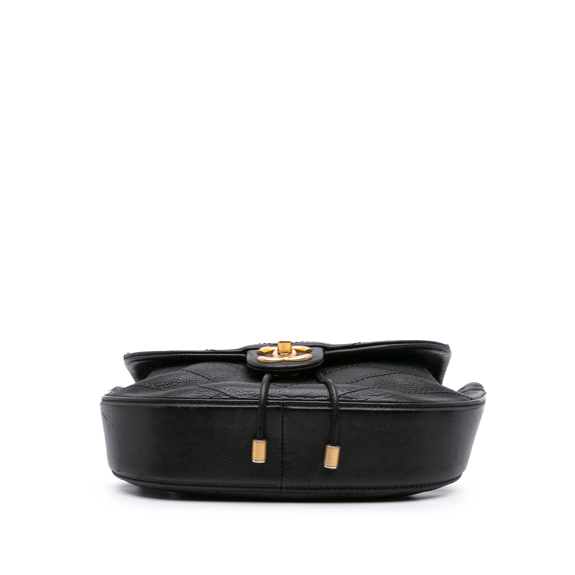 Chanel CC Chevron Lambskin Round Flap Satchel - image 3