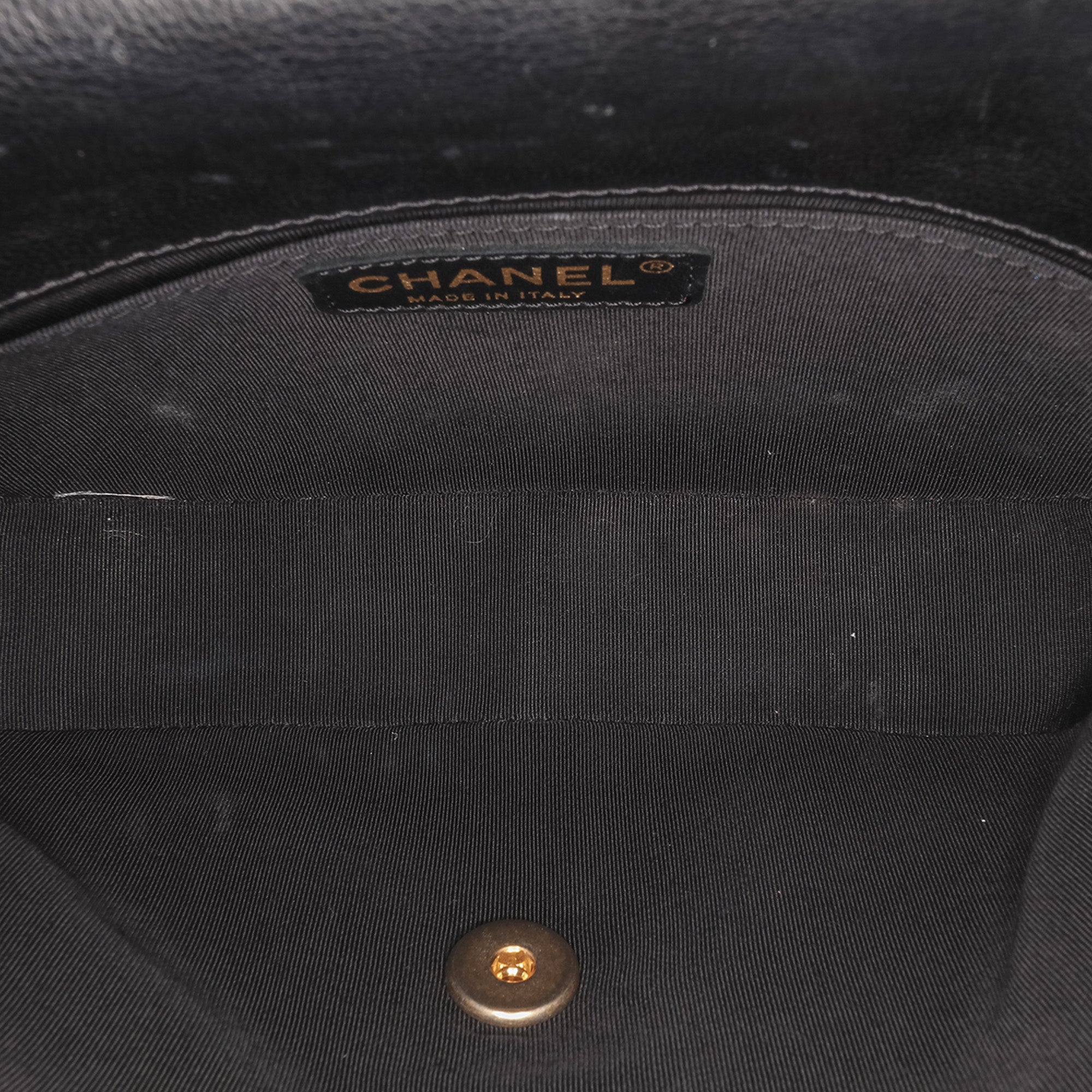 Chanel CC Chevron Lambskin Round Flap Satchel - image 4