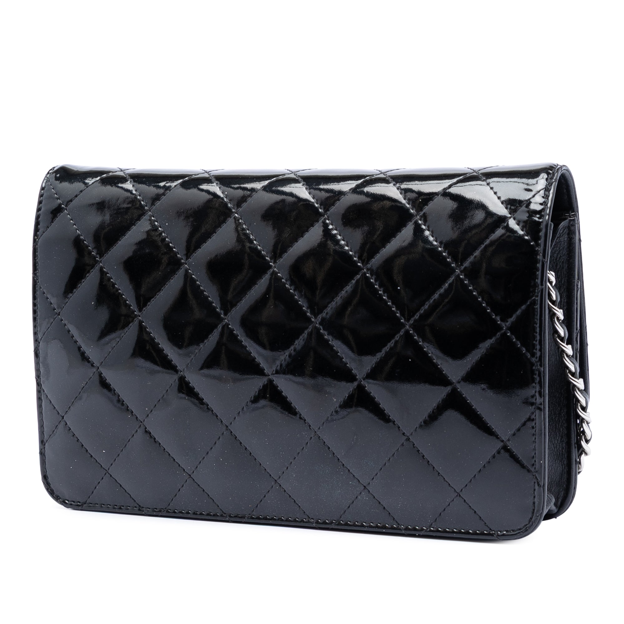 Chanel CC Quilted Patent Brilliant Wallet On Chain - image 2