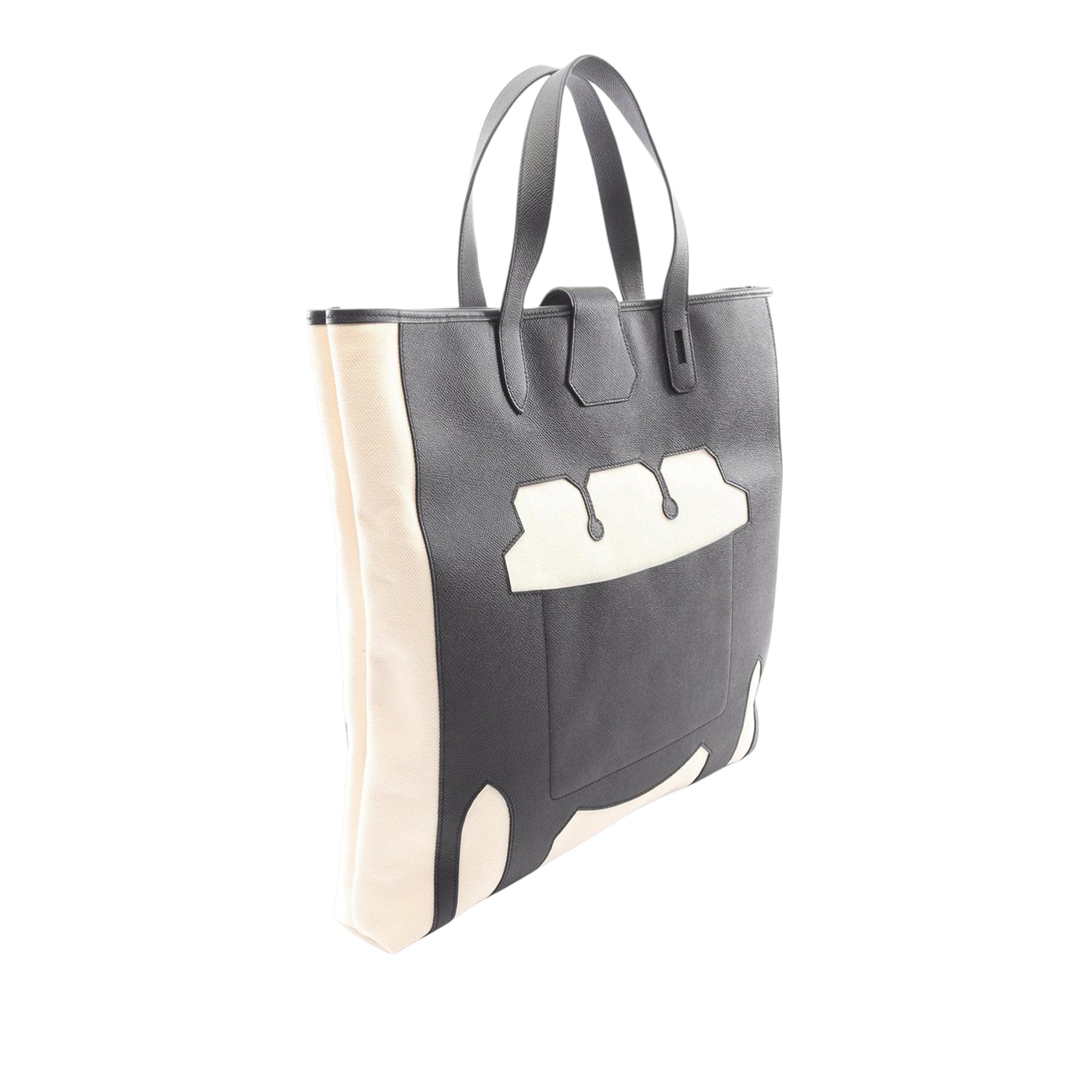 Hermès Toile and Epsome Monsieur B Cutting Tote - image 2