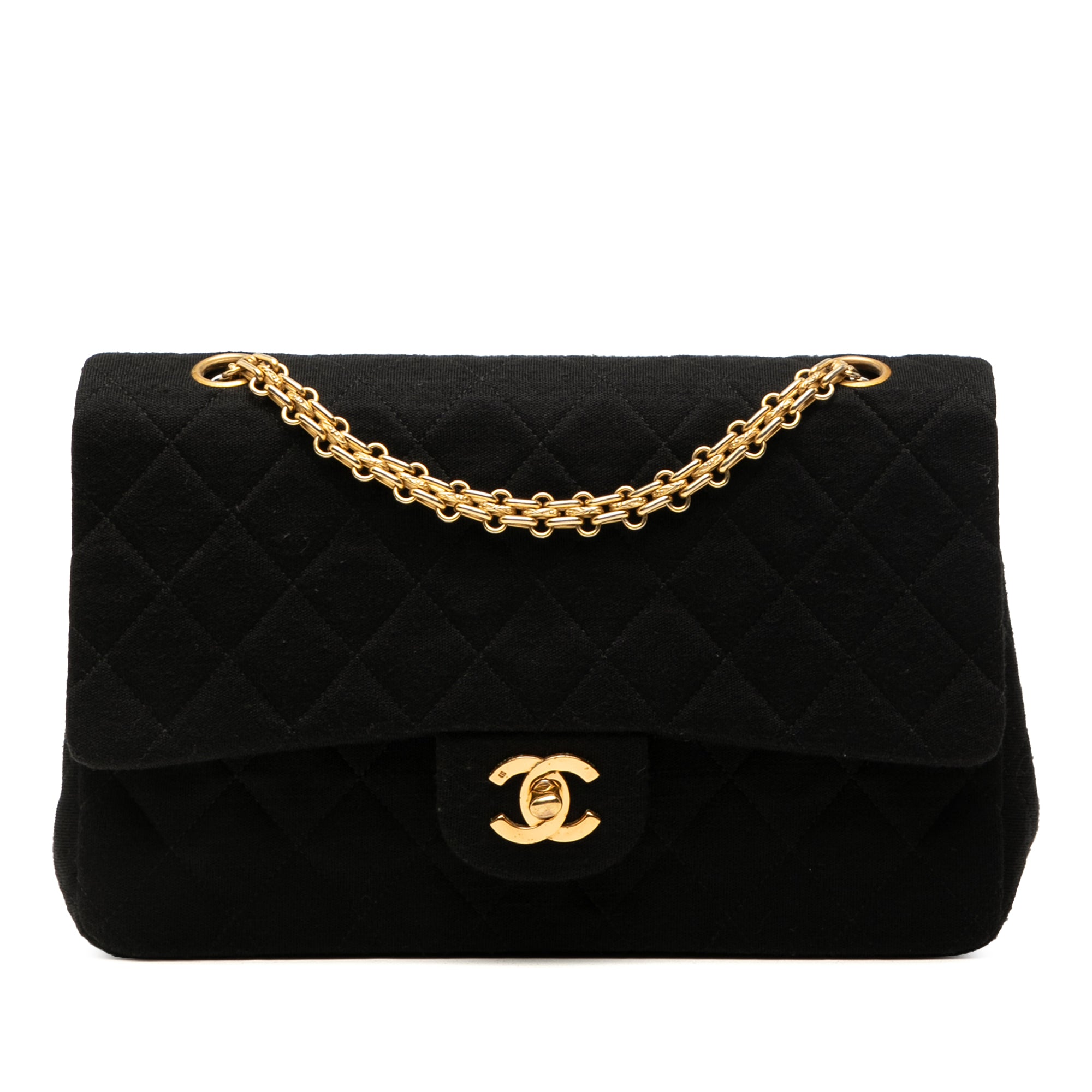 Chanel Medium Classic Jersey Bijoux Chain Double Flap - image 1