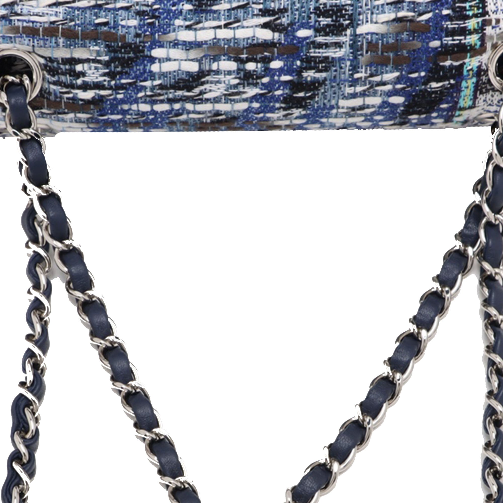 Chanel Medium Classic Tweed and Silicone Double Flap - image 10