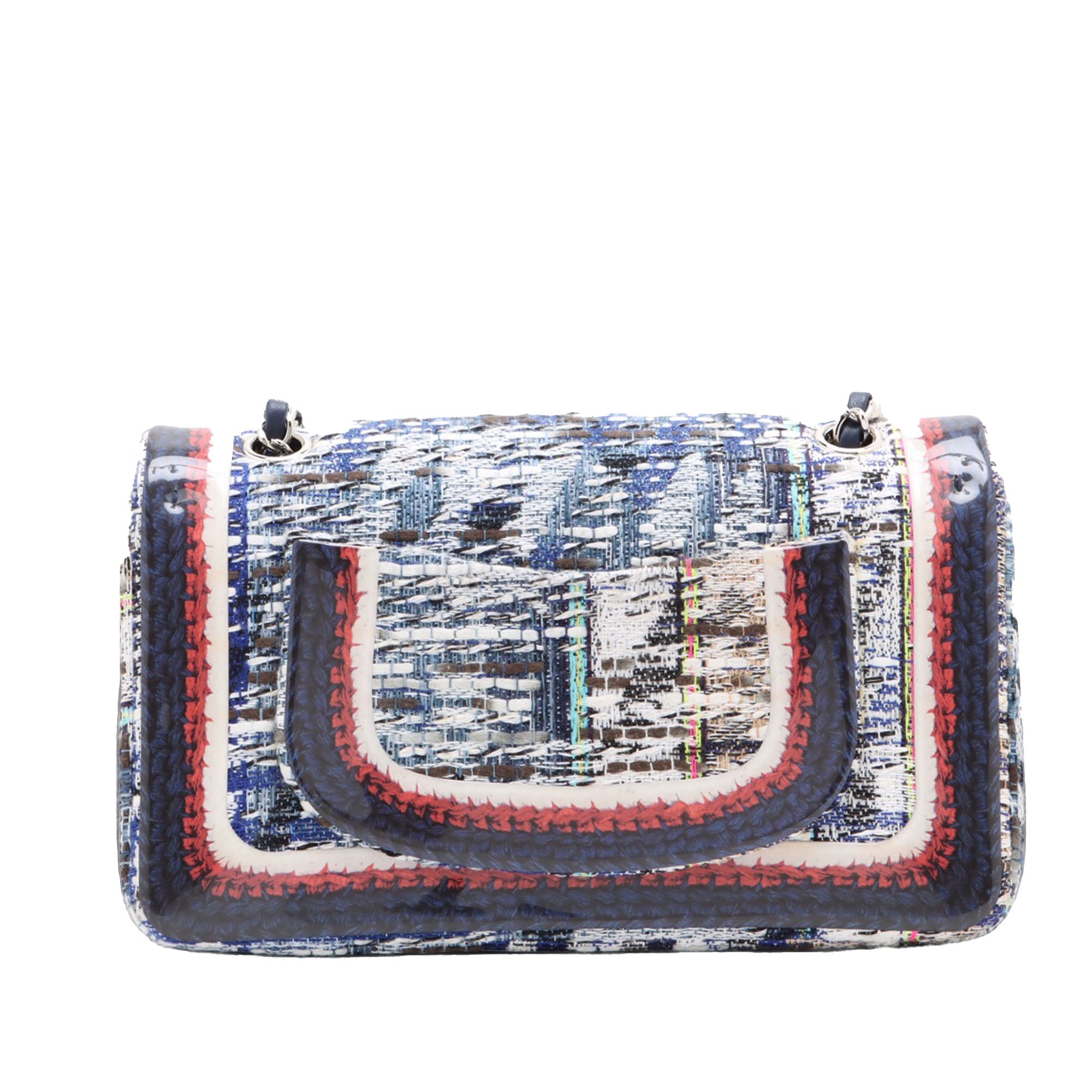 Chanel Medium Classic Tweed and Silicone Double Flap - image 2