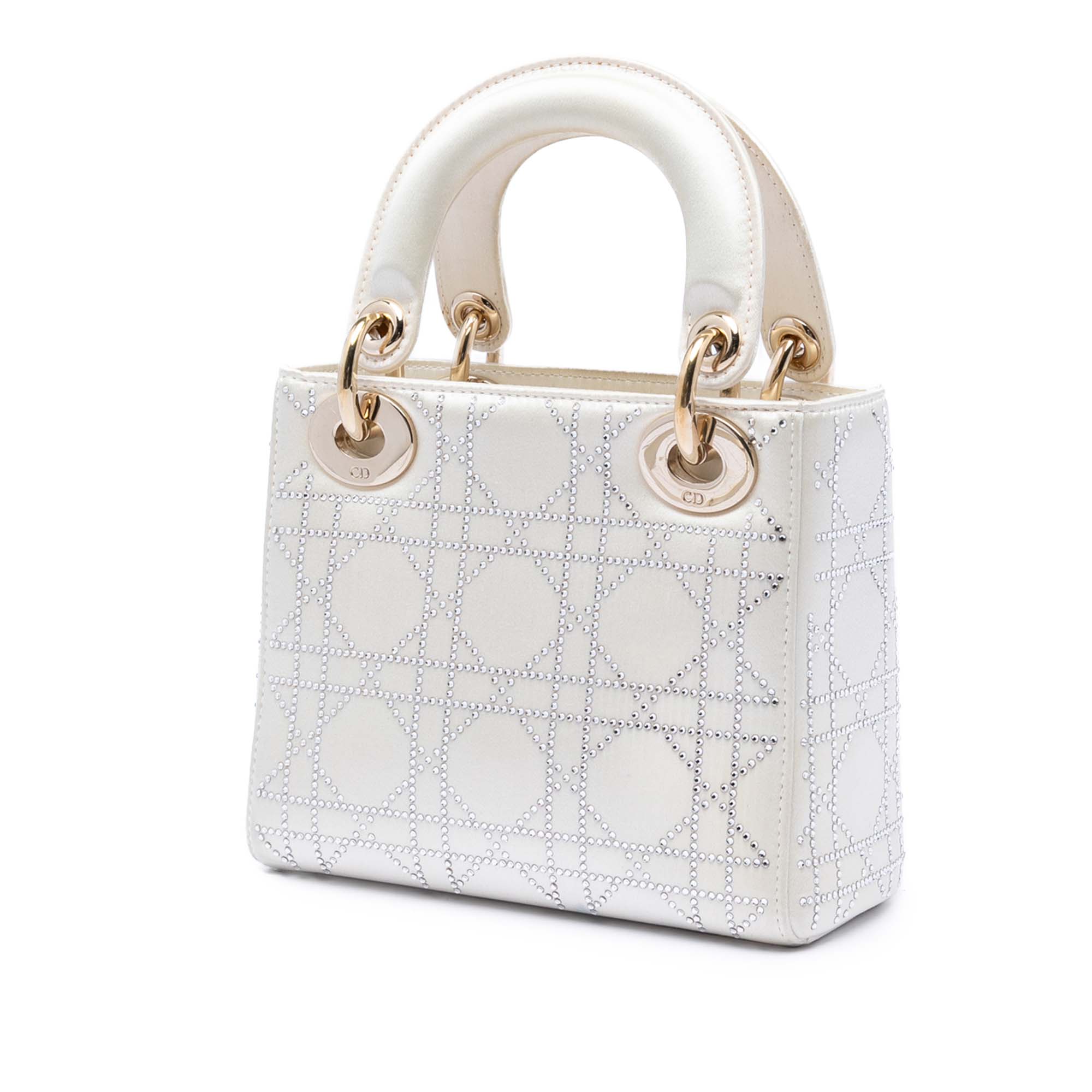 Dior Mini Satin Cannage Crystal Embellished Lady Dior - image 2