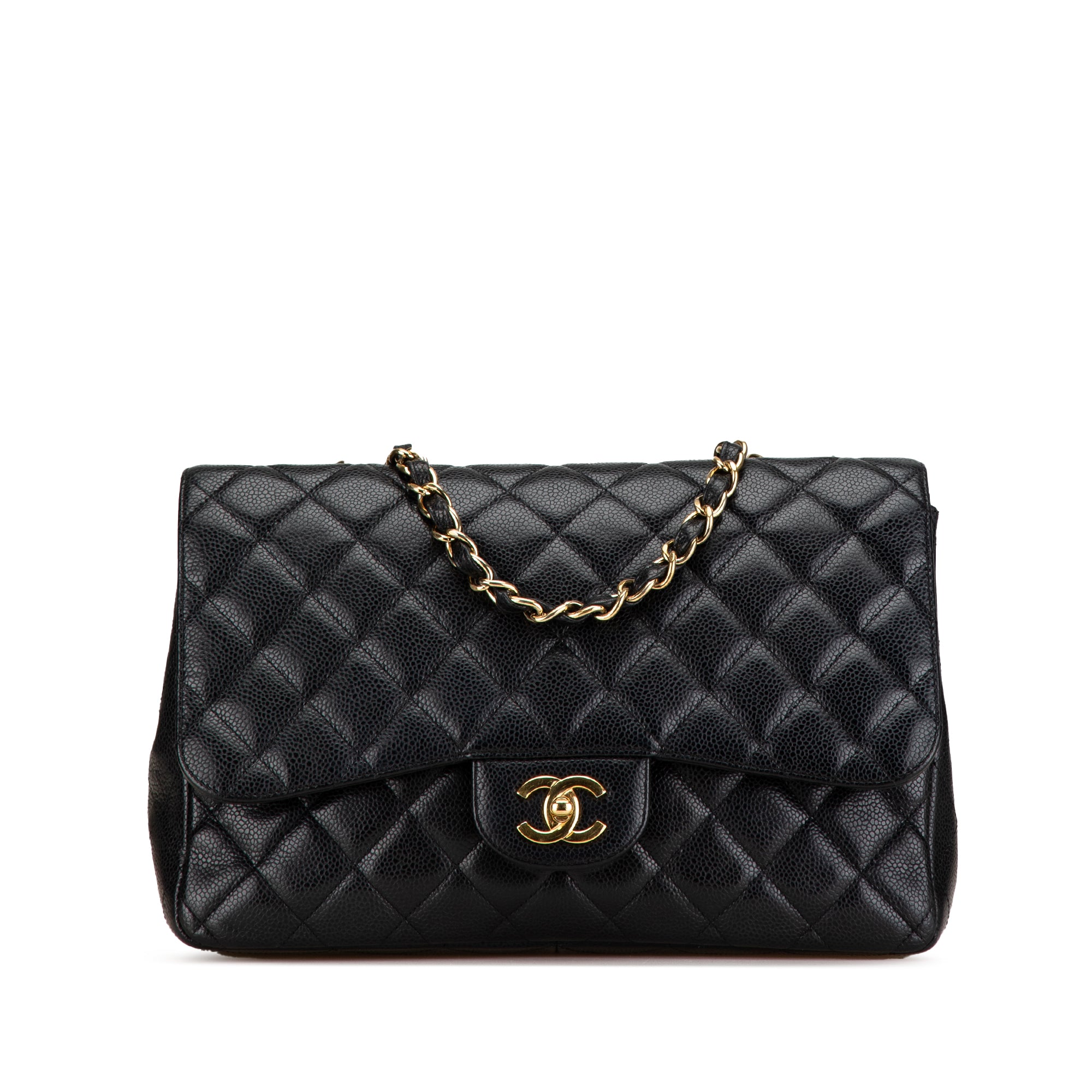 Chanel Jumbo Classic Caviar Single Flap - image 1