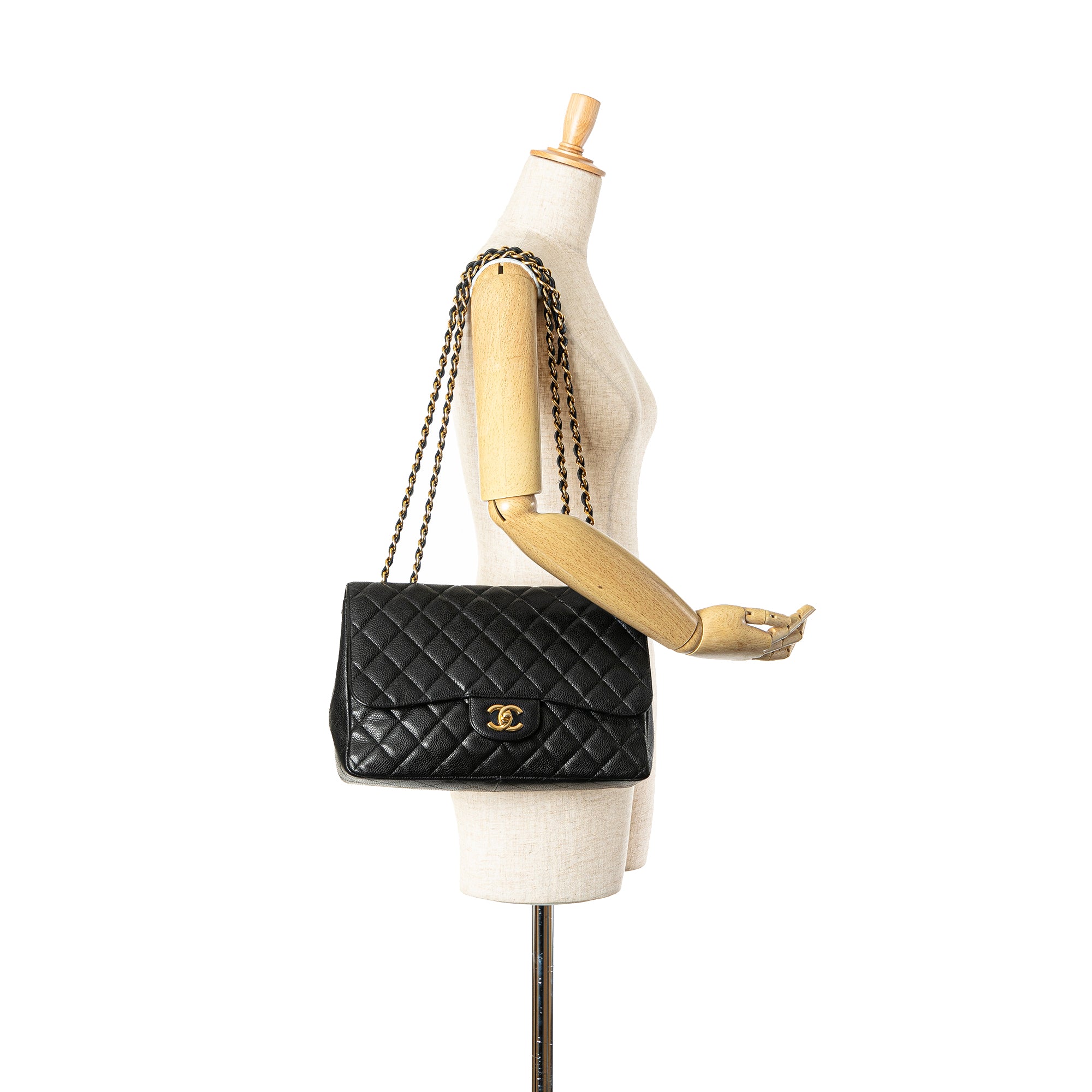 Chanel Jumbo Classic Caviar Single Flap - image 7